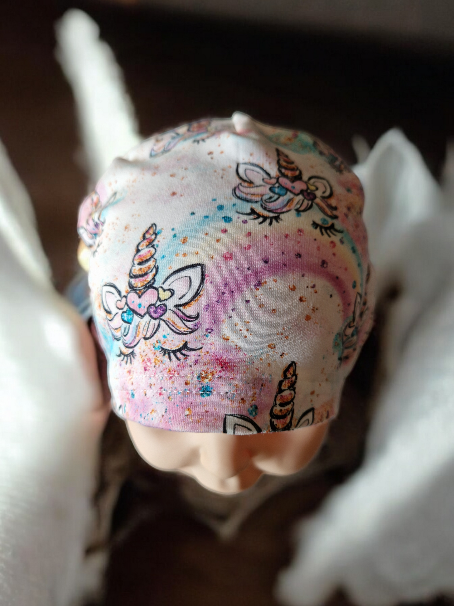 Children's patterned beanie hat