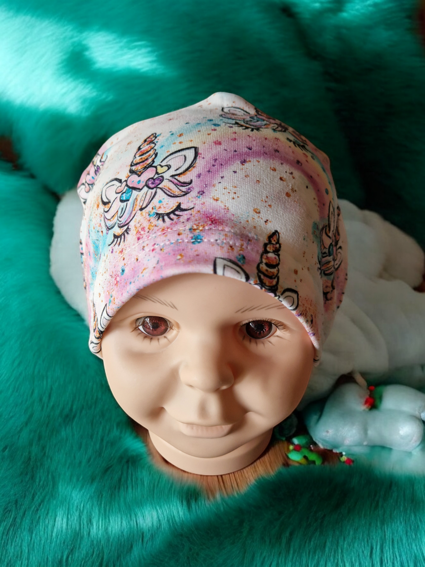 Children's patterned beanie hat