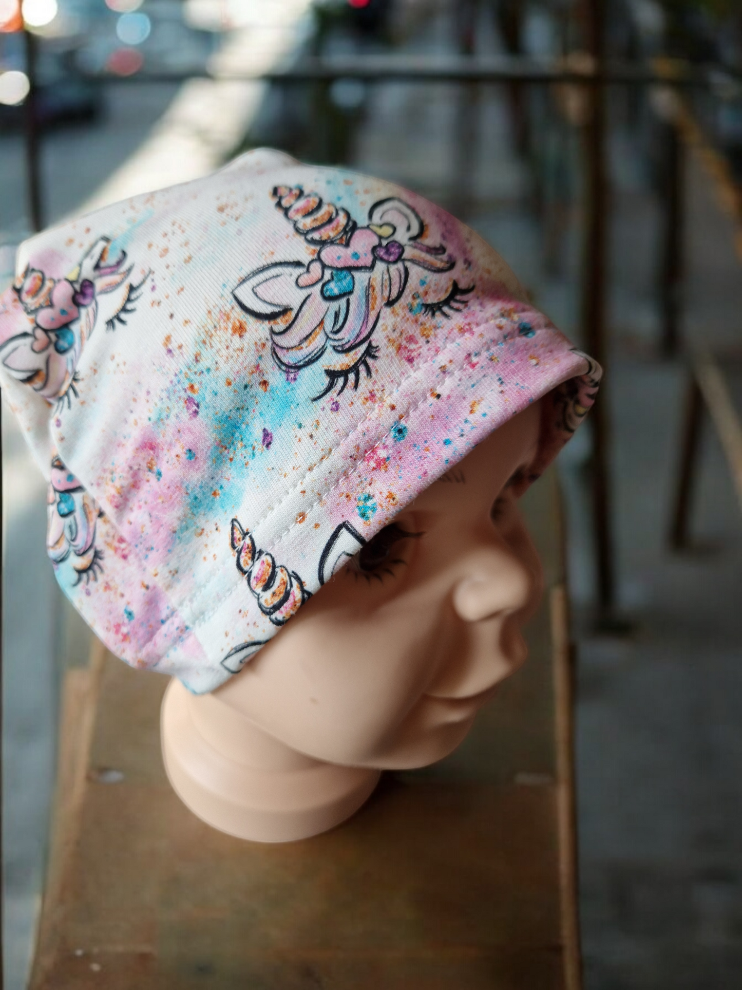 Children's patterned beanie hat