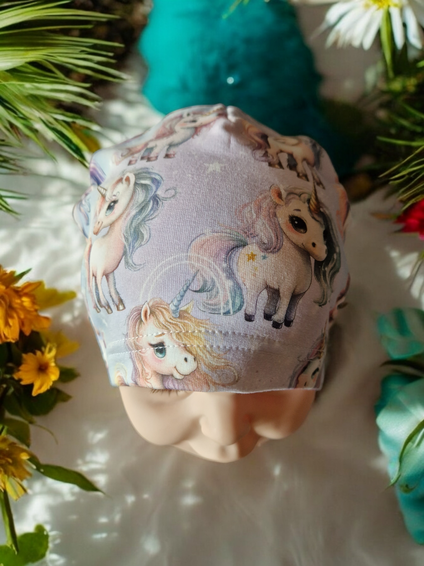 Children's patterned beanie hat