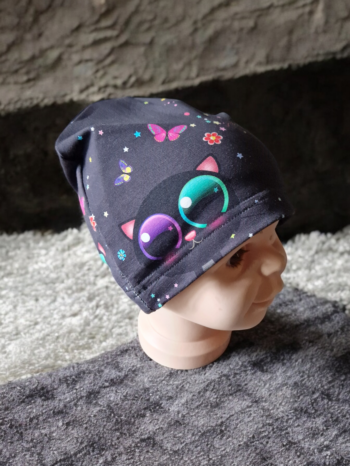 Children's patterned beanie hat