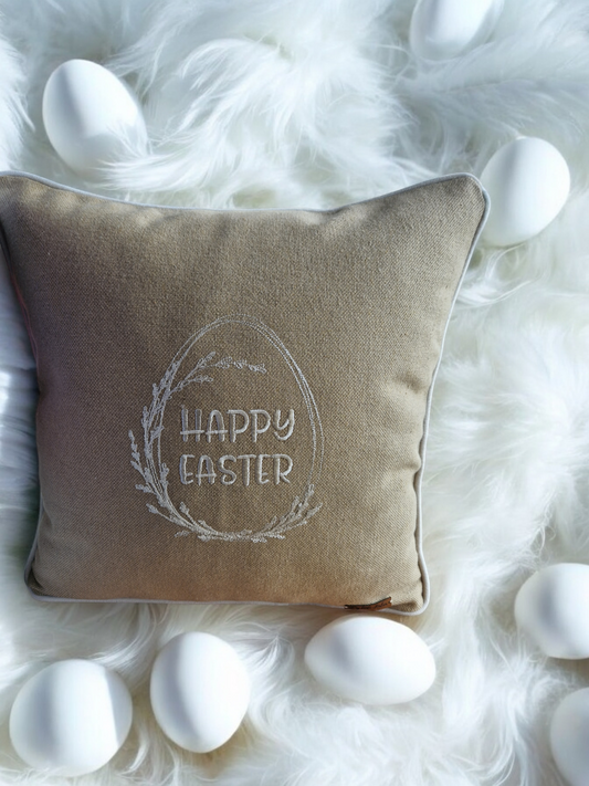 Easter embroidered cushion