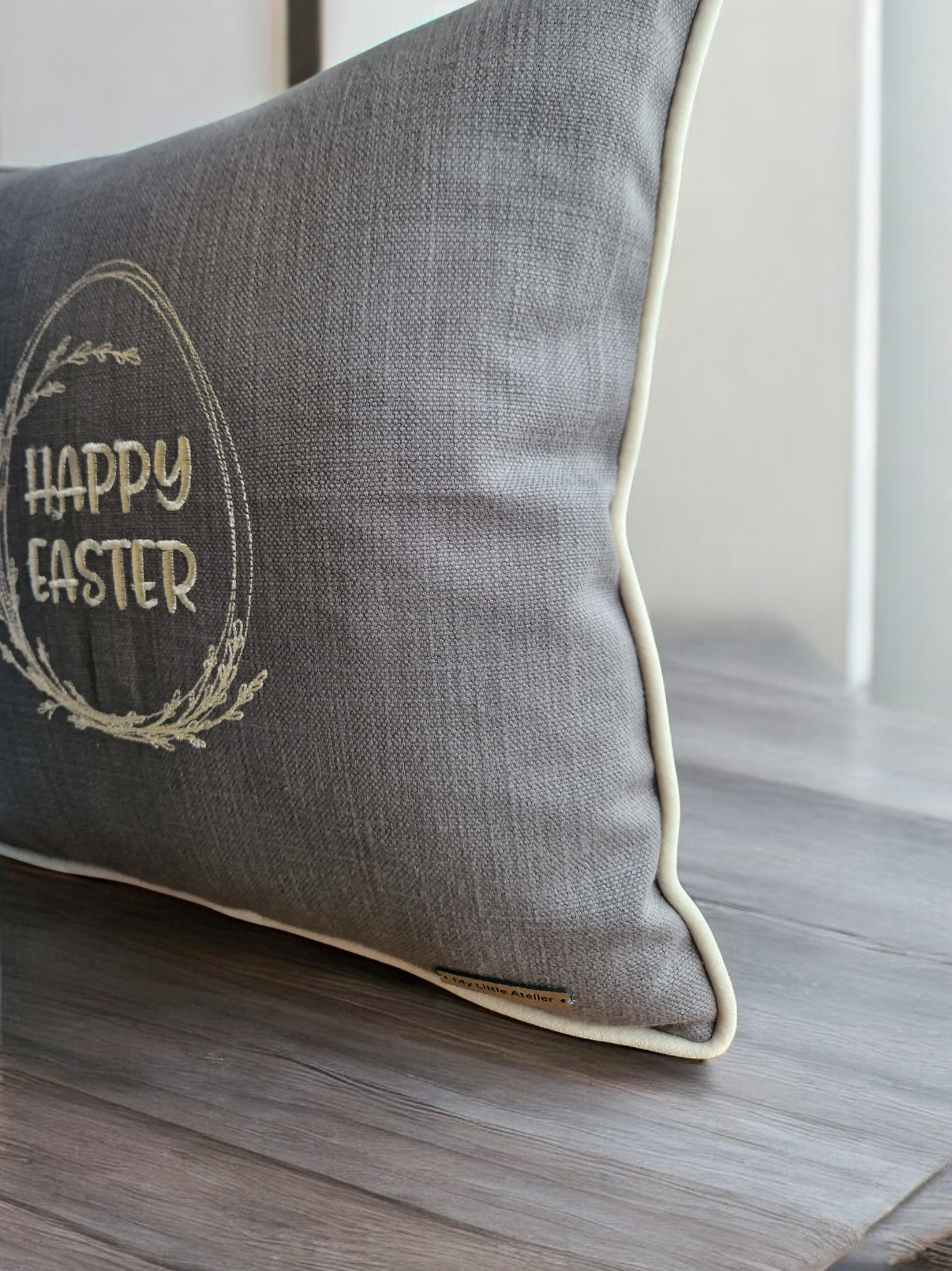 Easter embroidered cushion