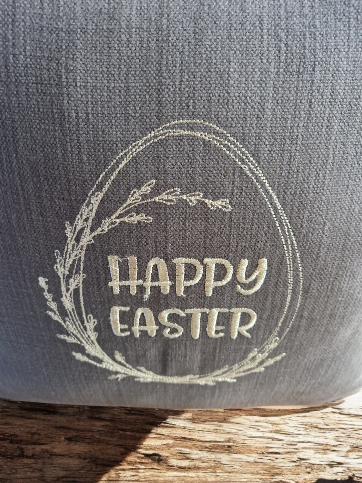 Easter embroidered cushion