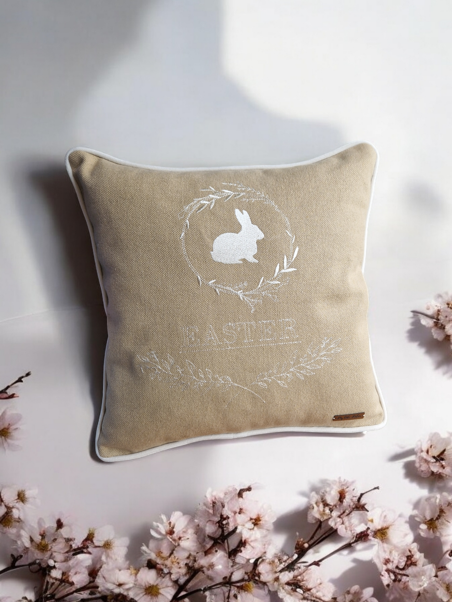 Easter embroidered cushion