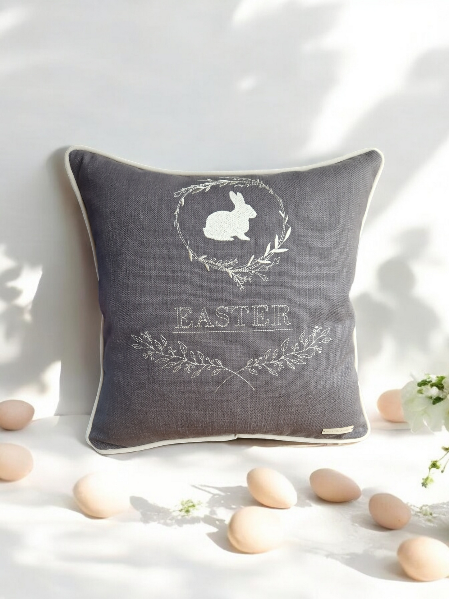 Easter embroidered cushion