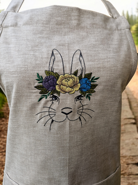 Easter embroidered apron