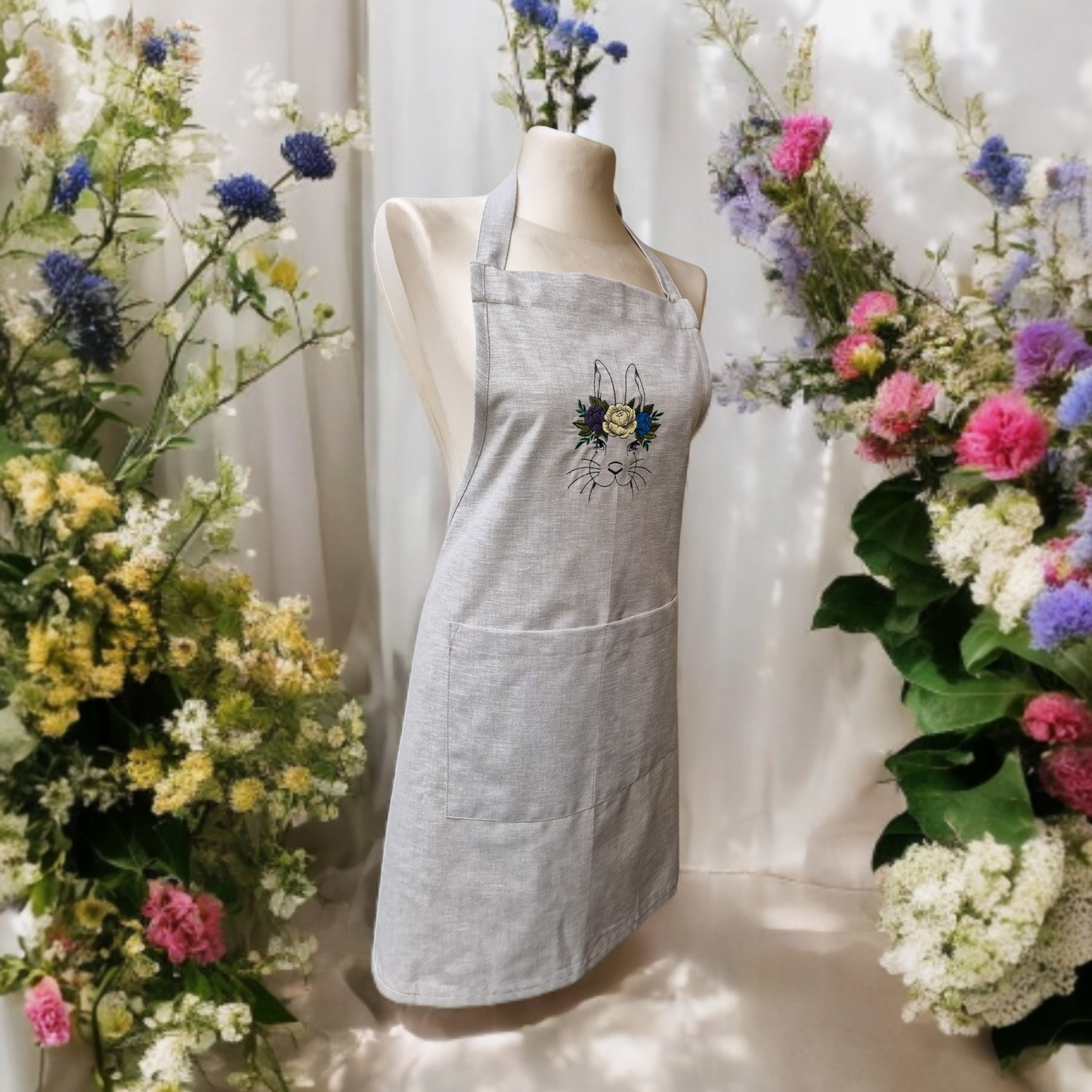 Easter embroidered apron