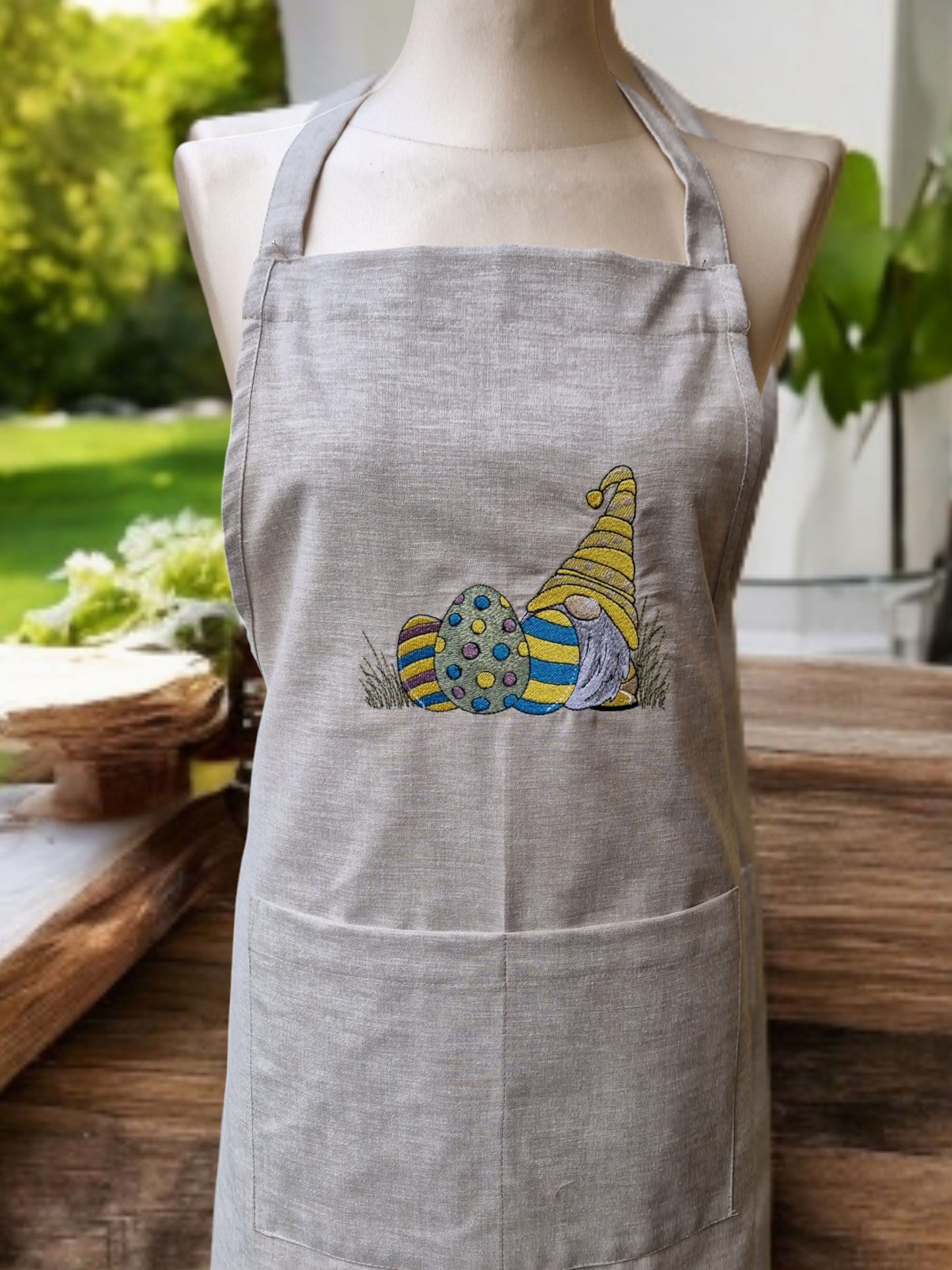 Easter embroidered apron