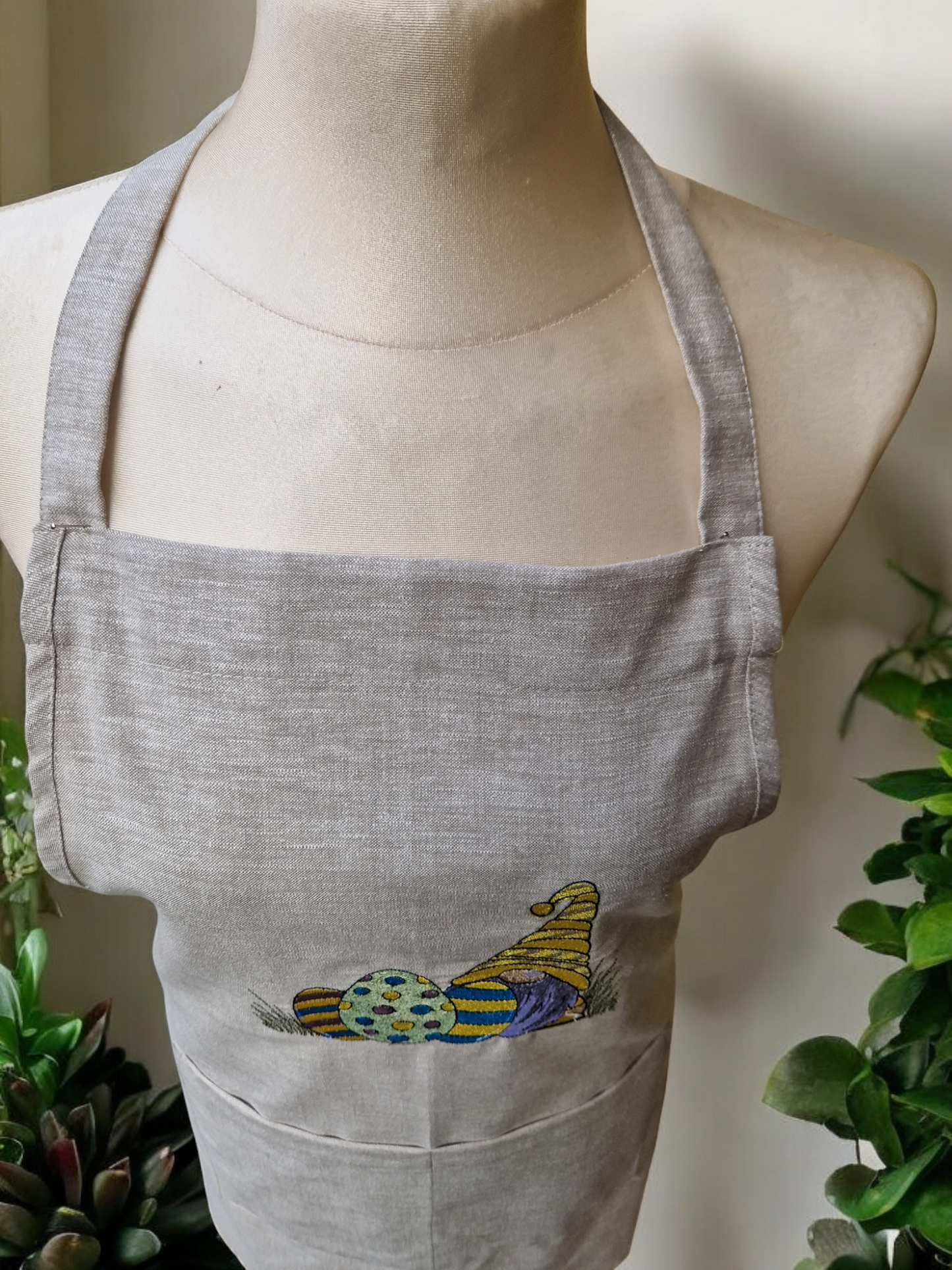 Easter embroidered apron