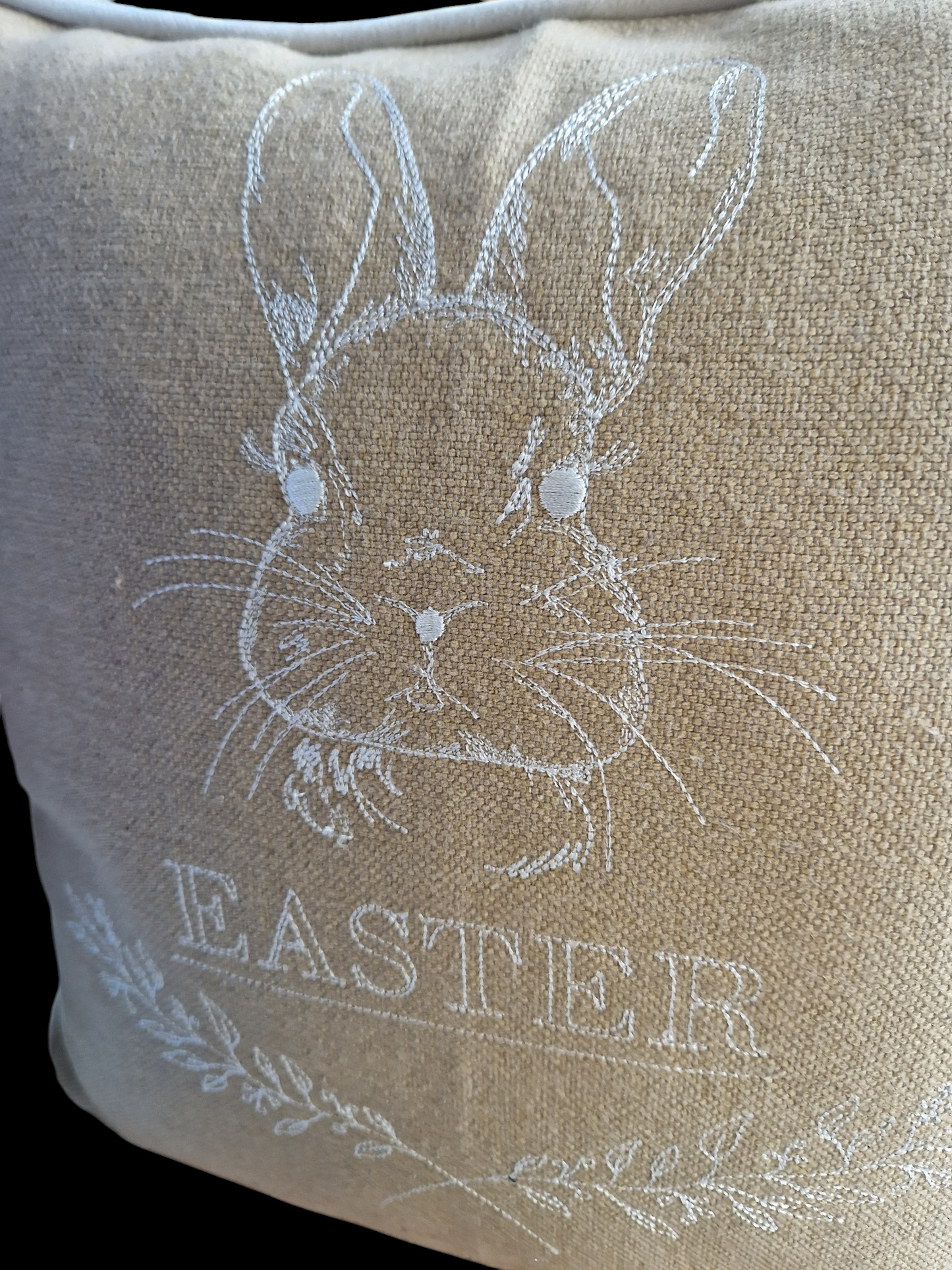 Easter embroidered cushion