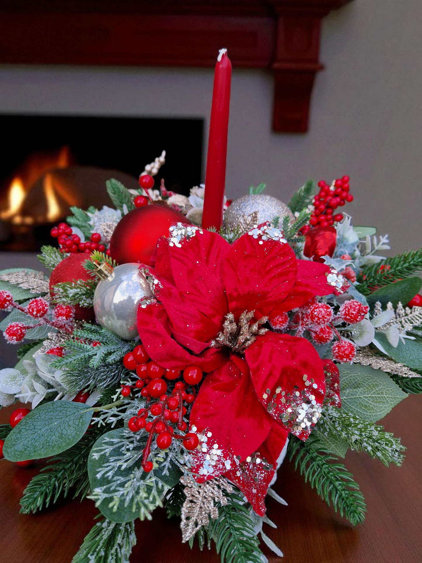 Christmas floral arrangement