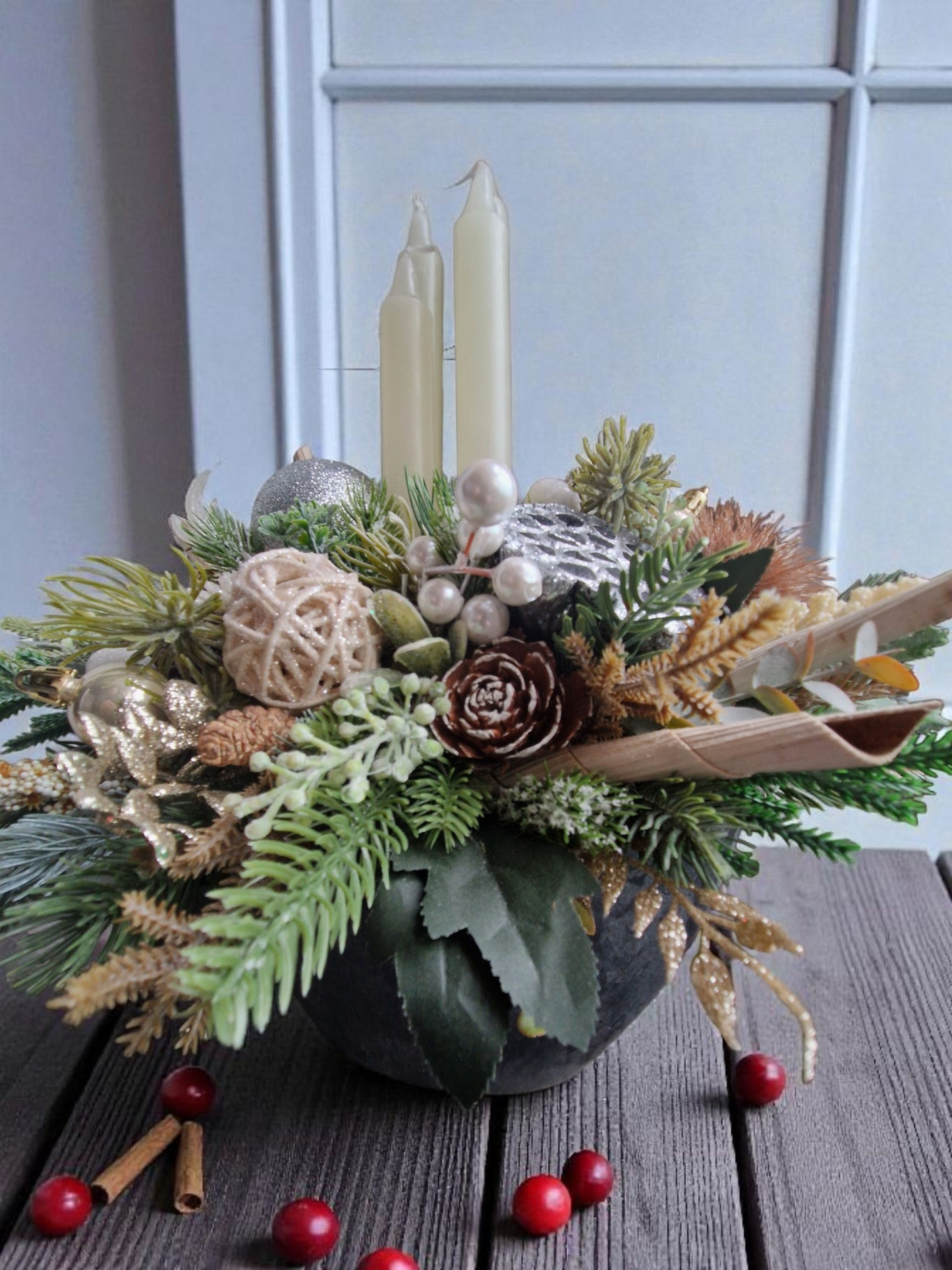 Christmas floral arrangement