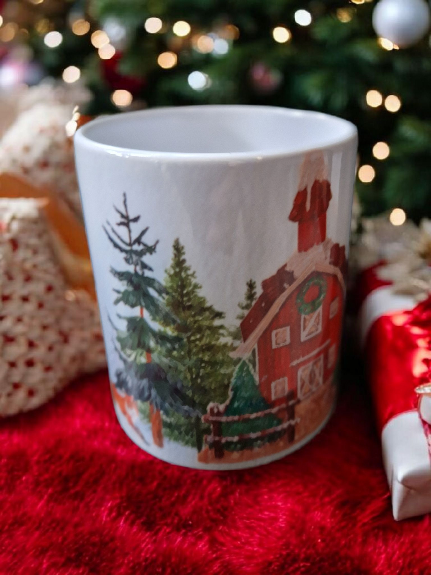 Christmas scene mug