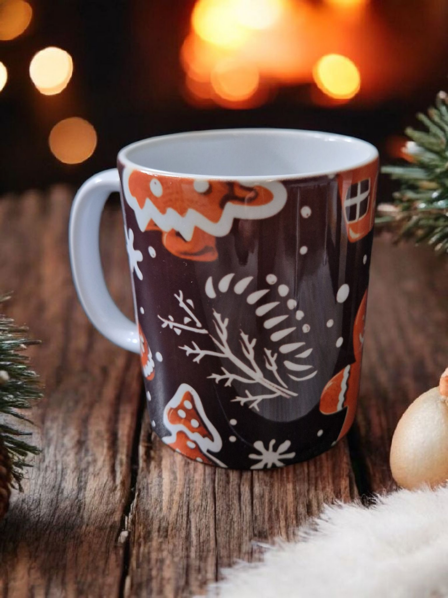 Gingerbread Christmas mugs gift box