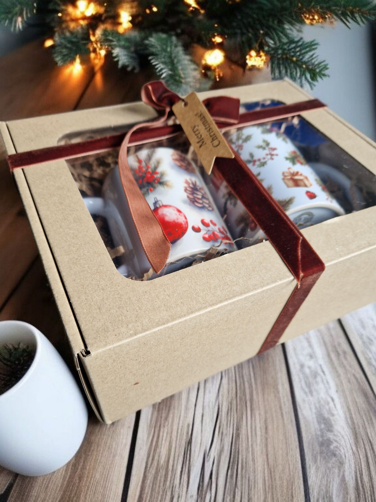 Christmas mugs gift box