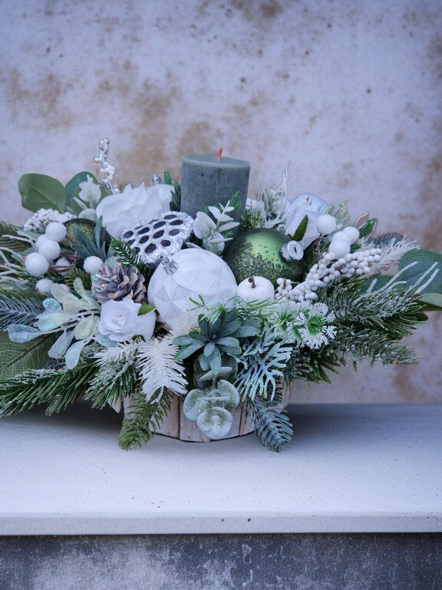 Christmas floral arrangement