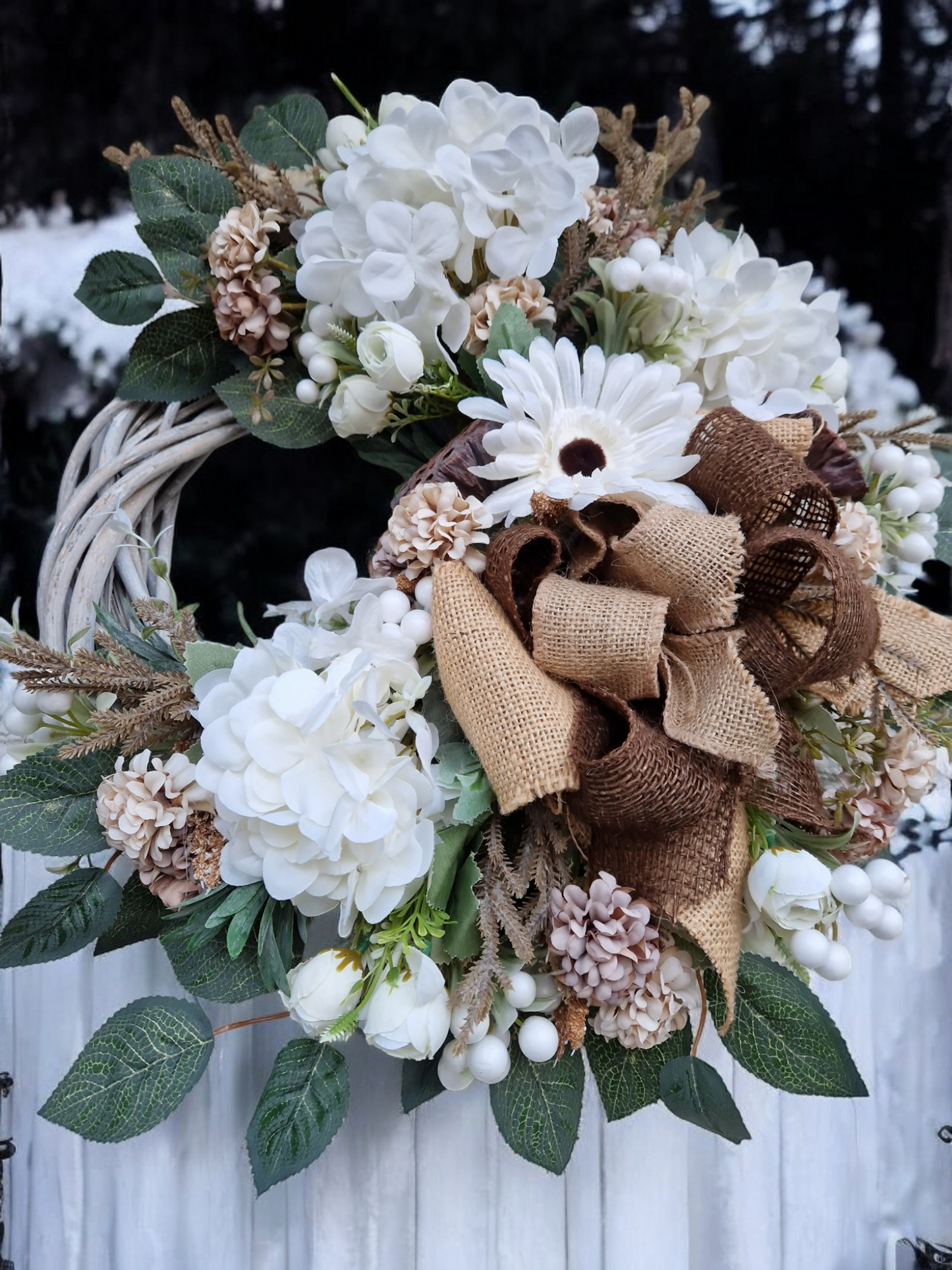 Flower door wreath