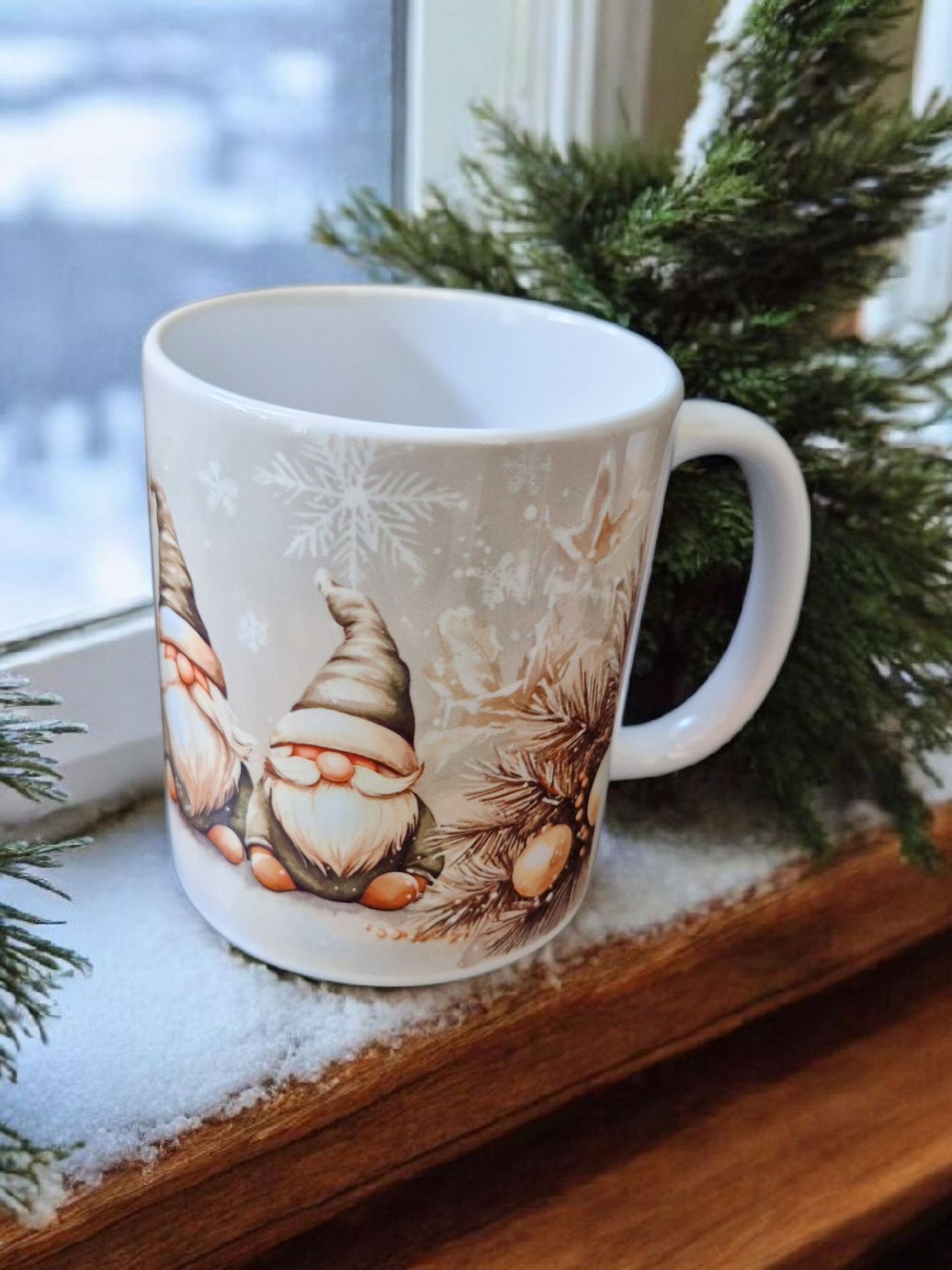 Christmas gnomes mug