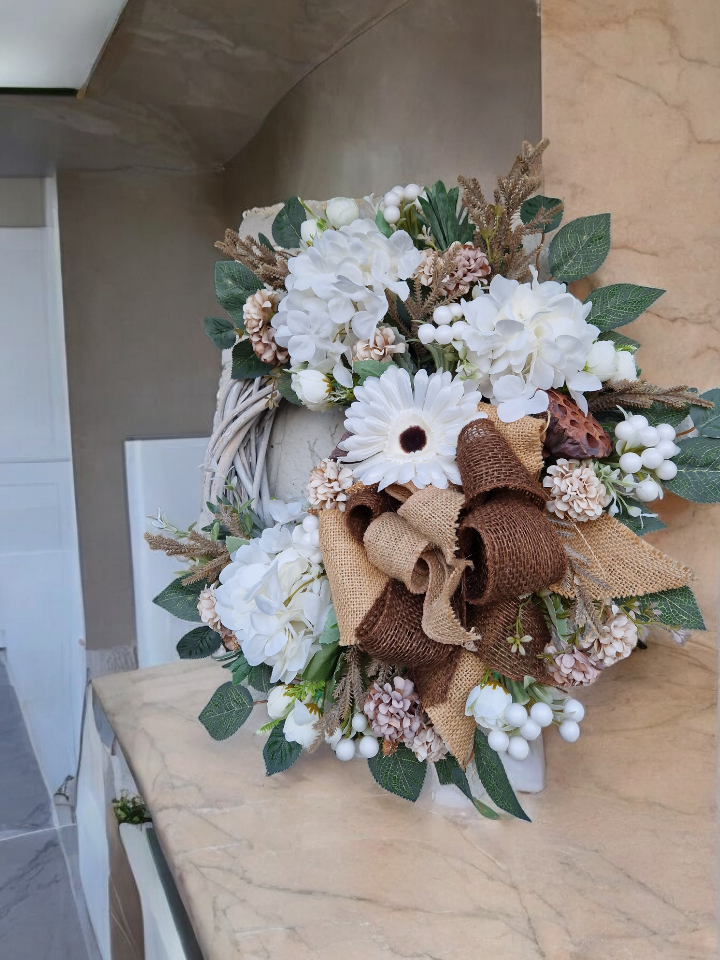 Flower door wreath