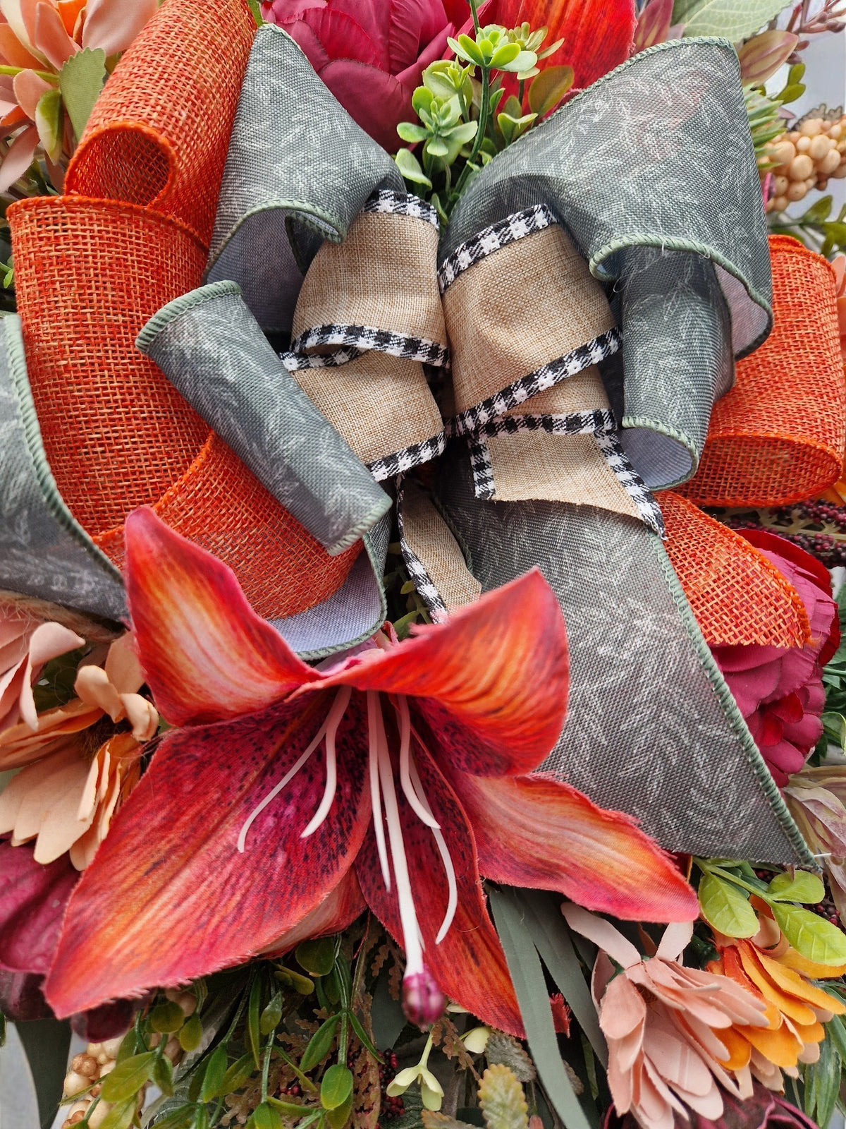 Flower door wreath