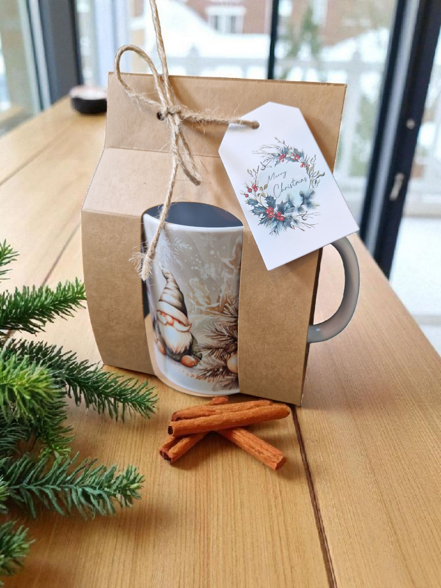 Christmas gnomes mug