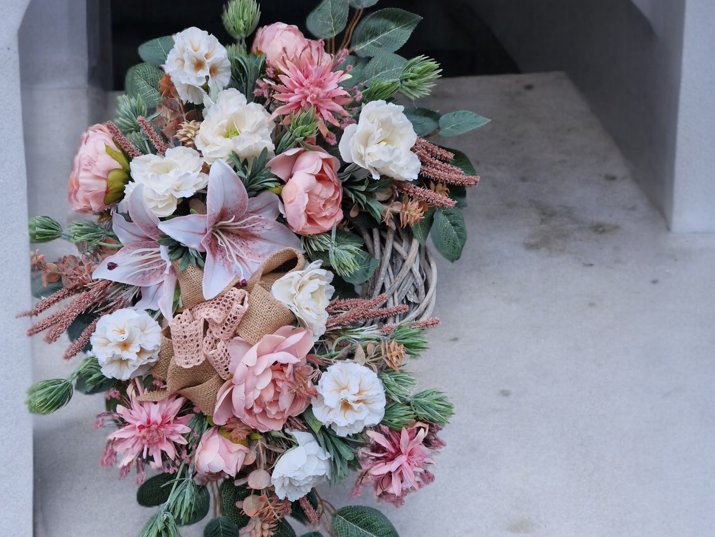 Flower door wreath