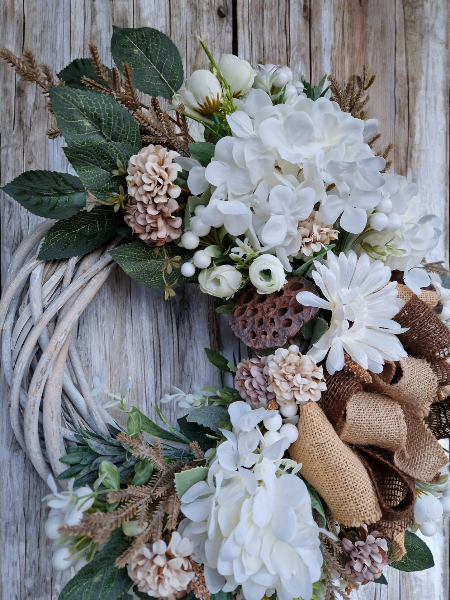 Flower door wreath