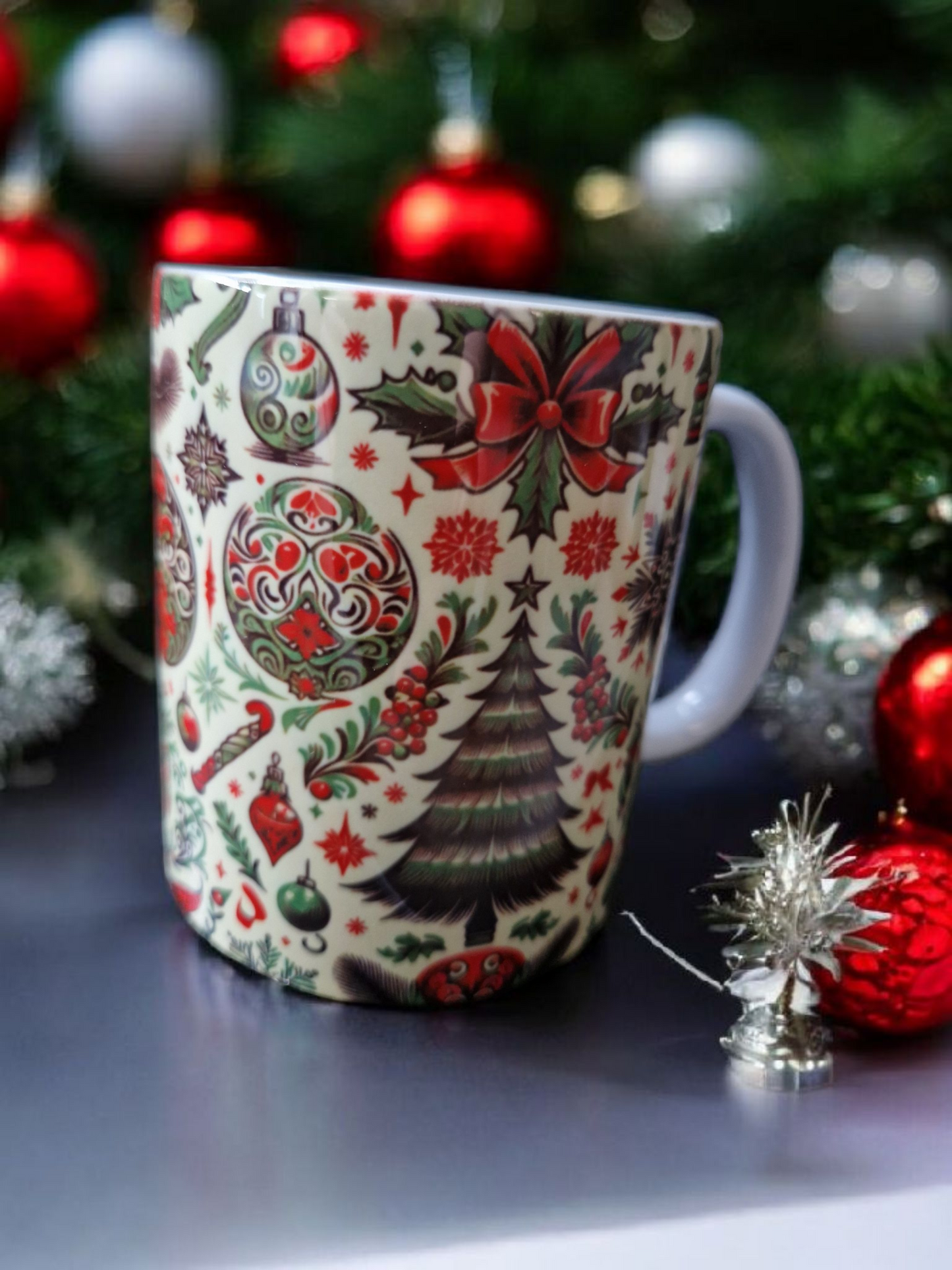Christmas theme mugs gift box