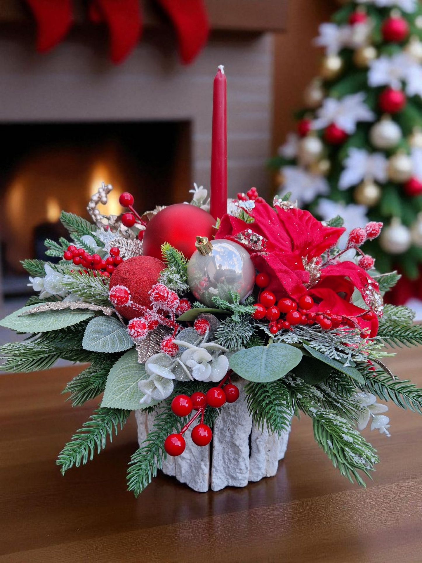 Christmas floral arrangement