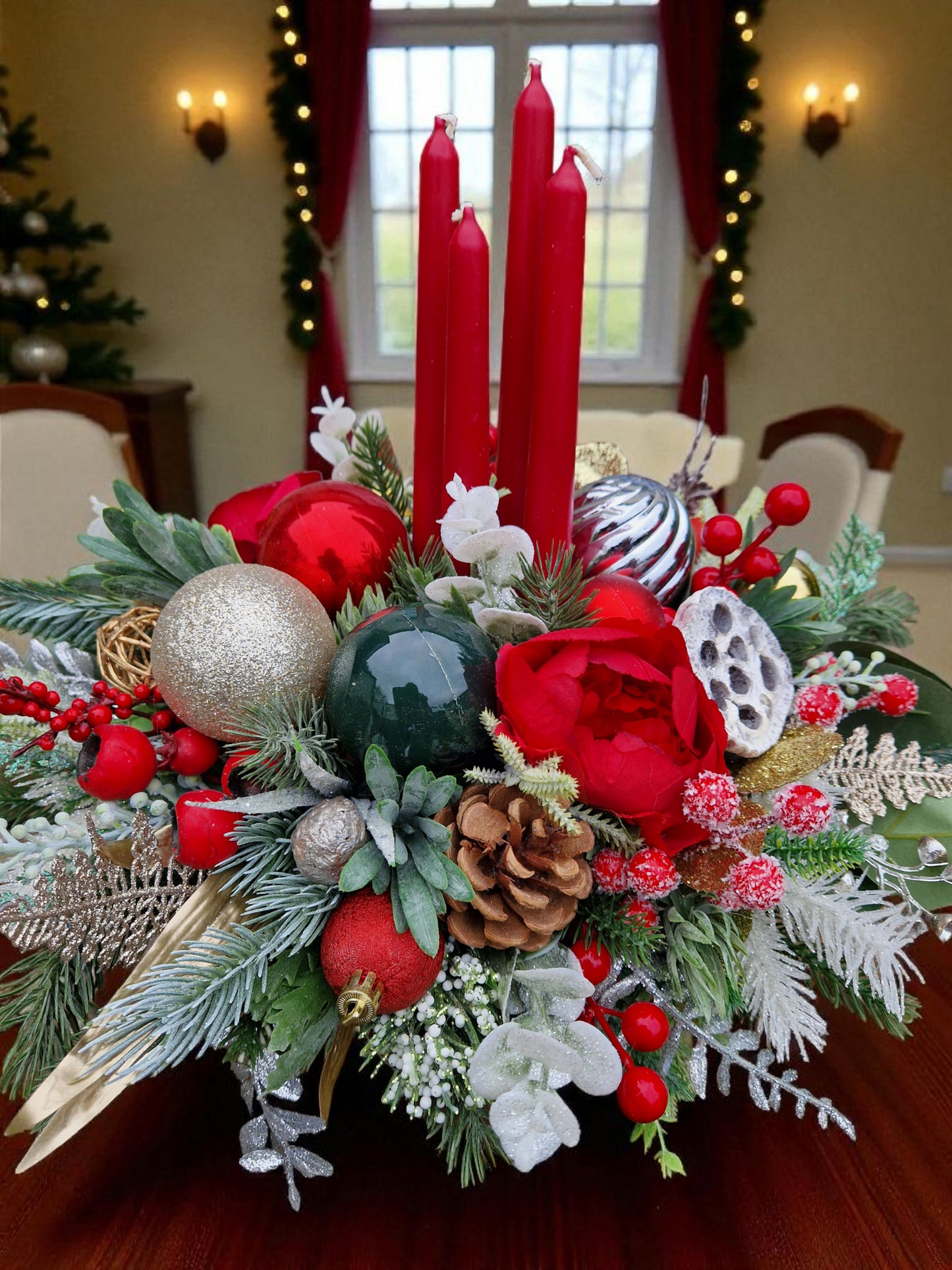 Christmas floral arrangement