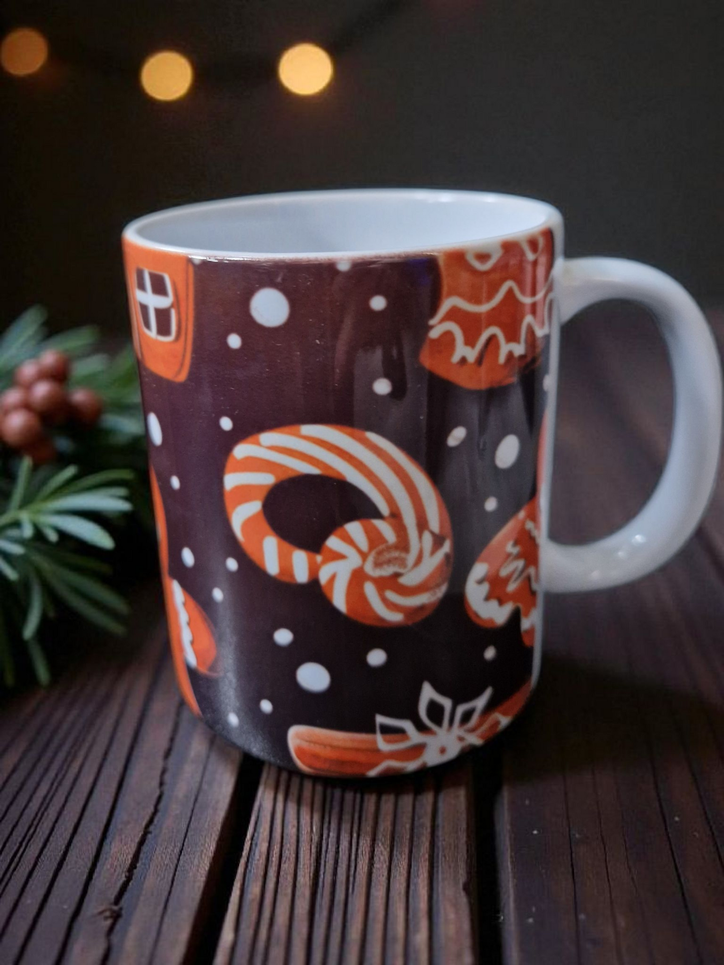 Gingerbread Christmas mugs gift box