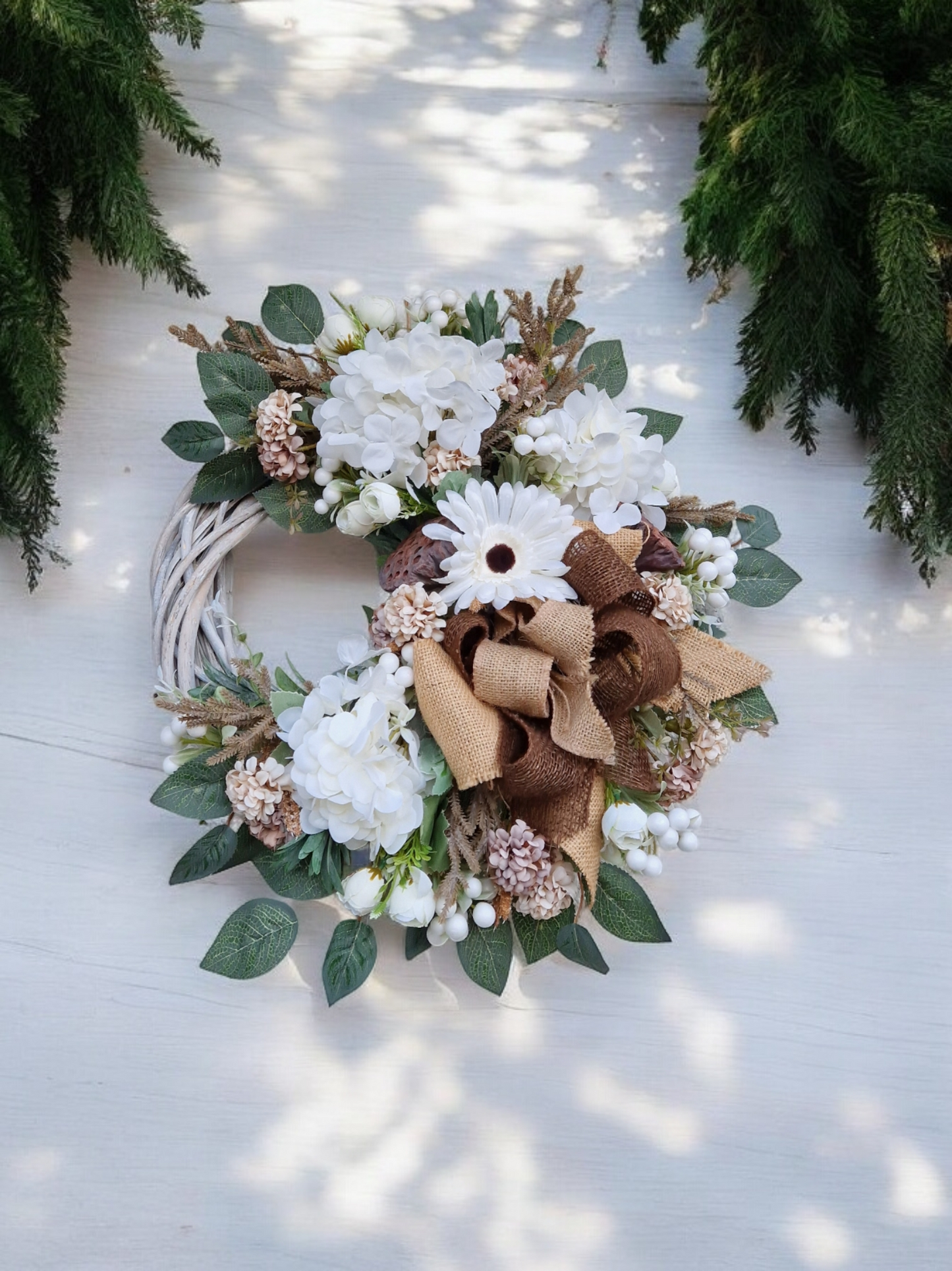 Flower door wreath