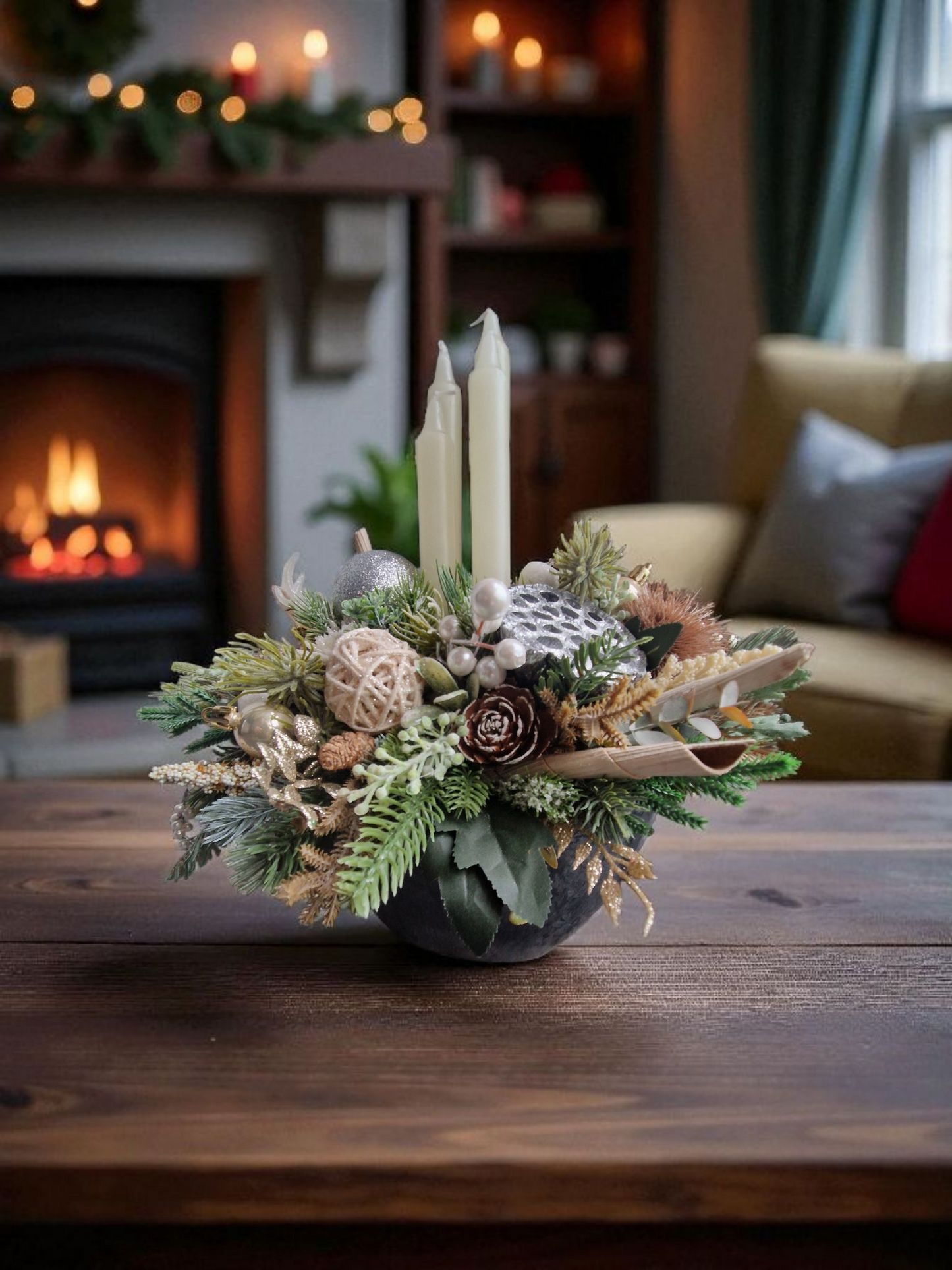 Christmas floral arrangement