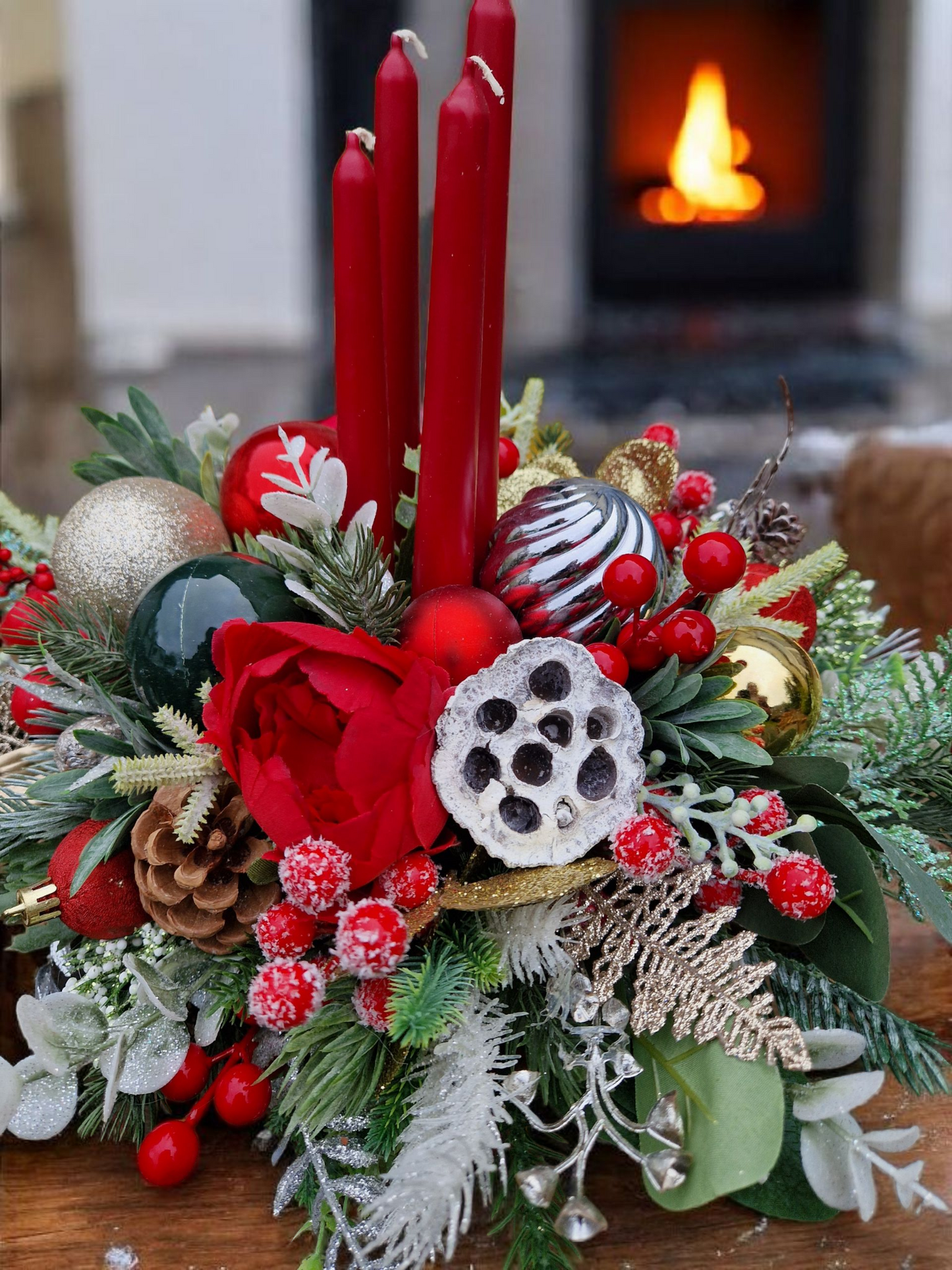 Christmas floral arrangement