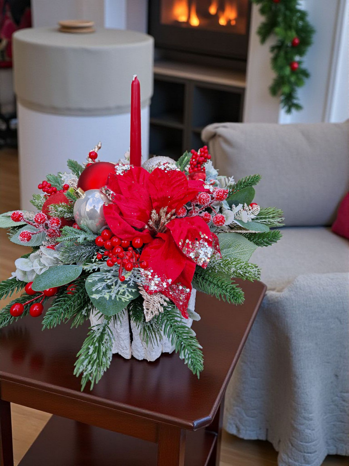 Christmas floral arrangement