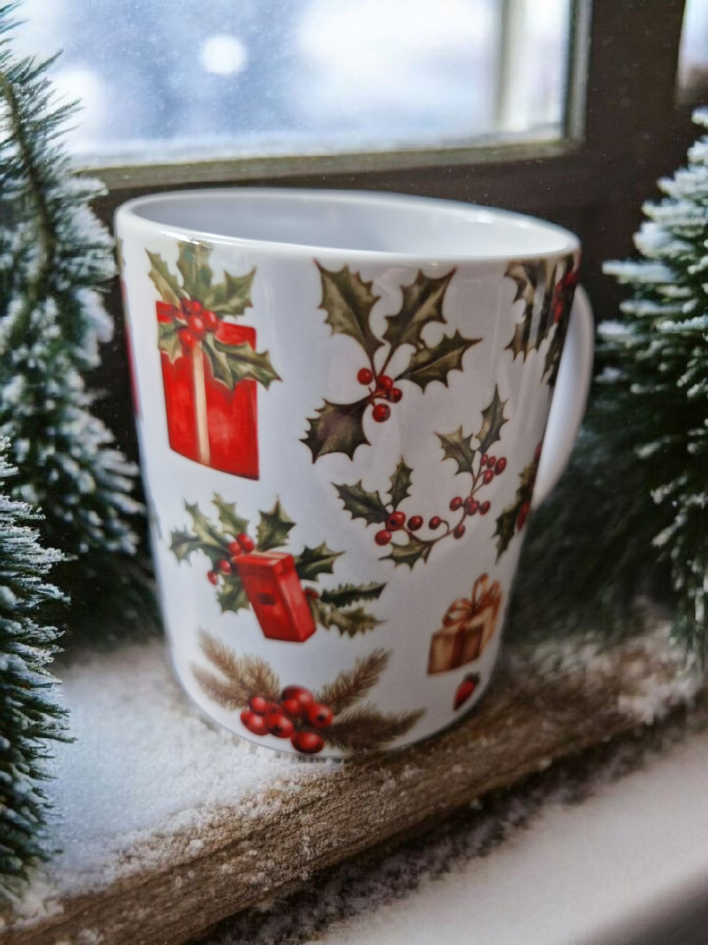 Christmas theme mugs gift box