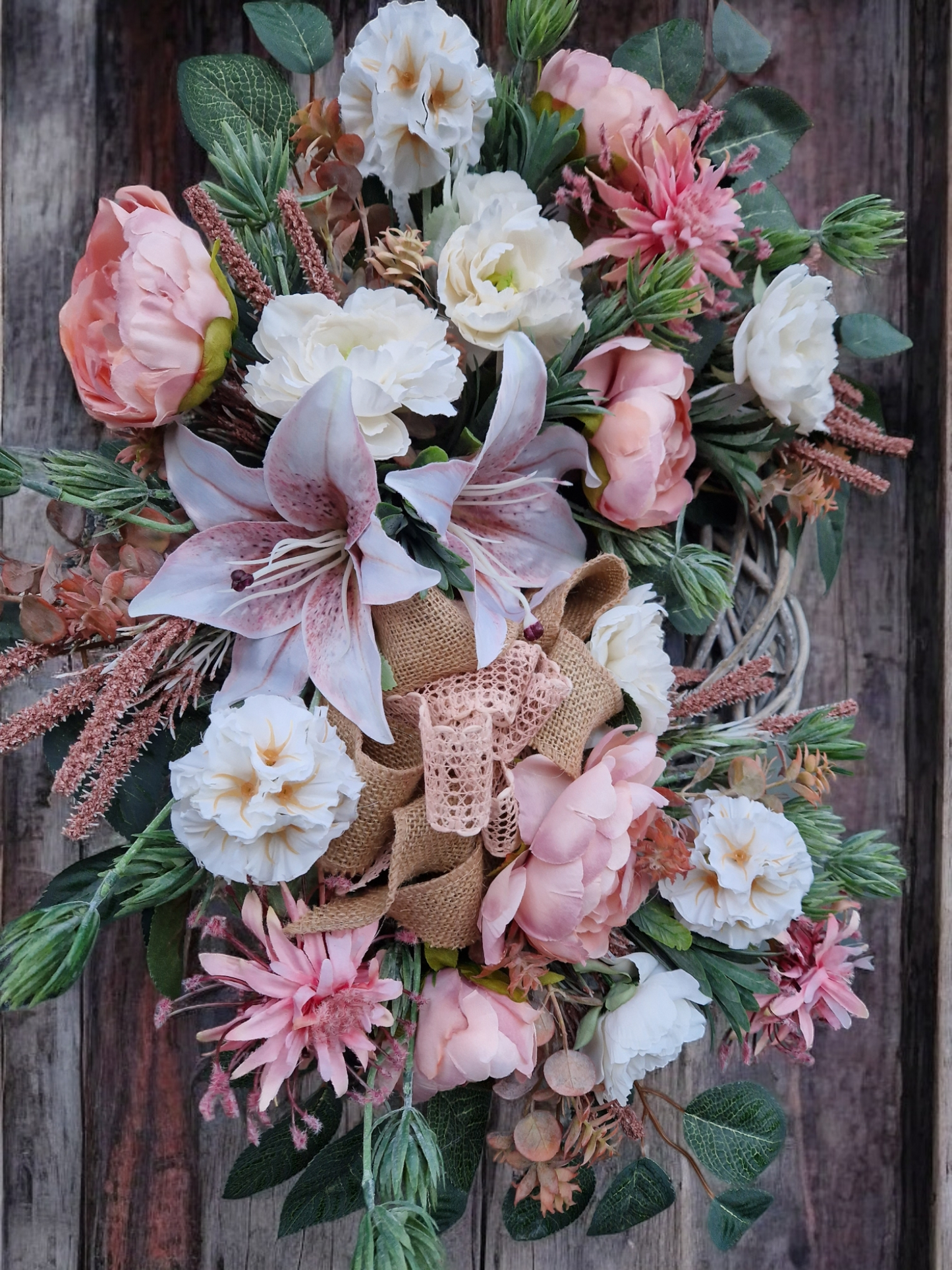 Flower door wreath