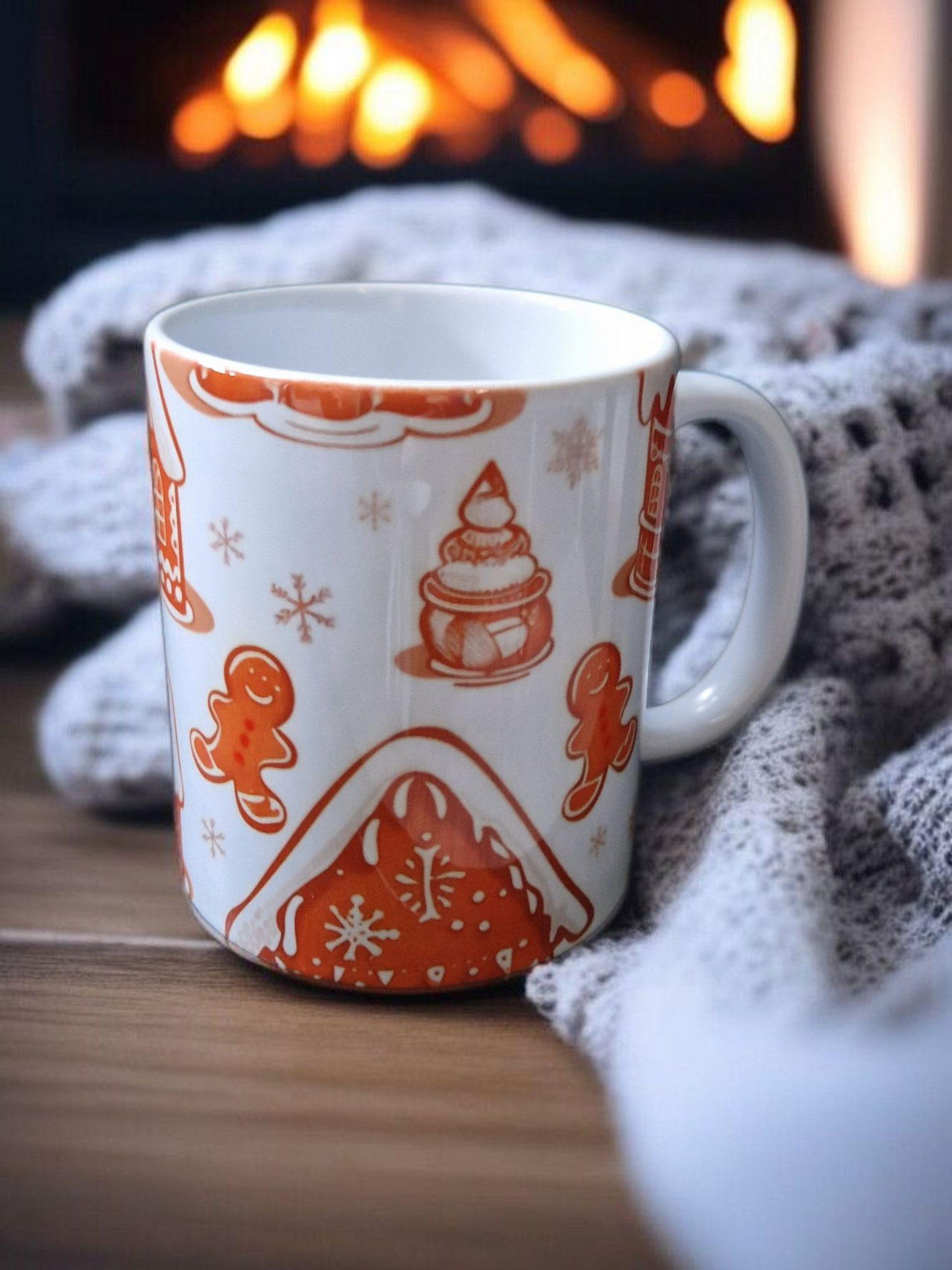 Gingerbread Christmas mugs gift box