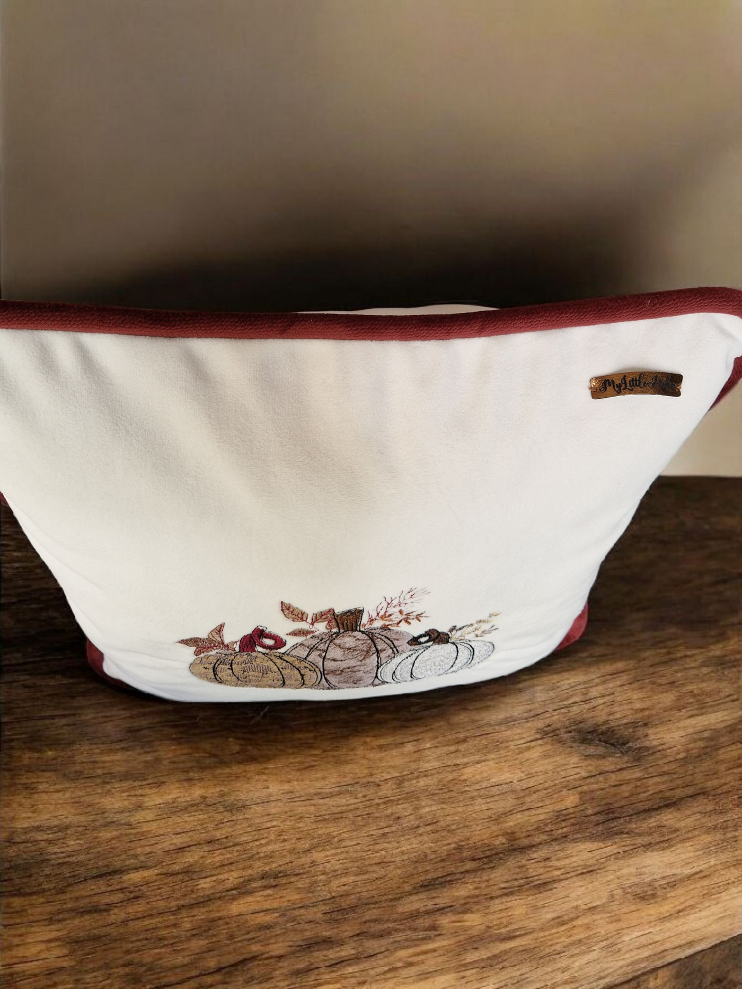 Embroidered Autumn Cushion