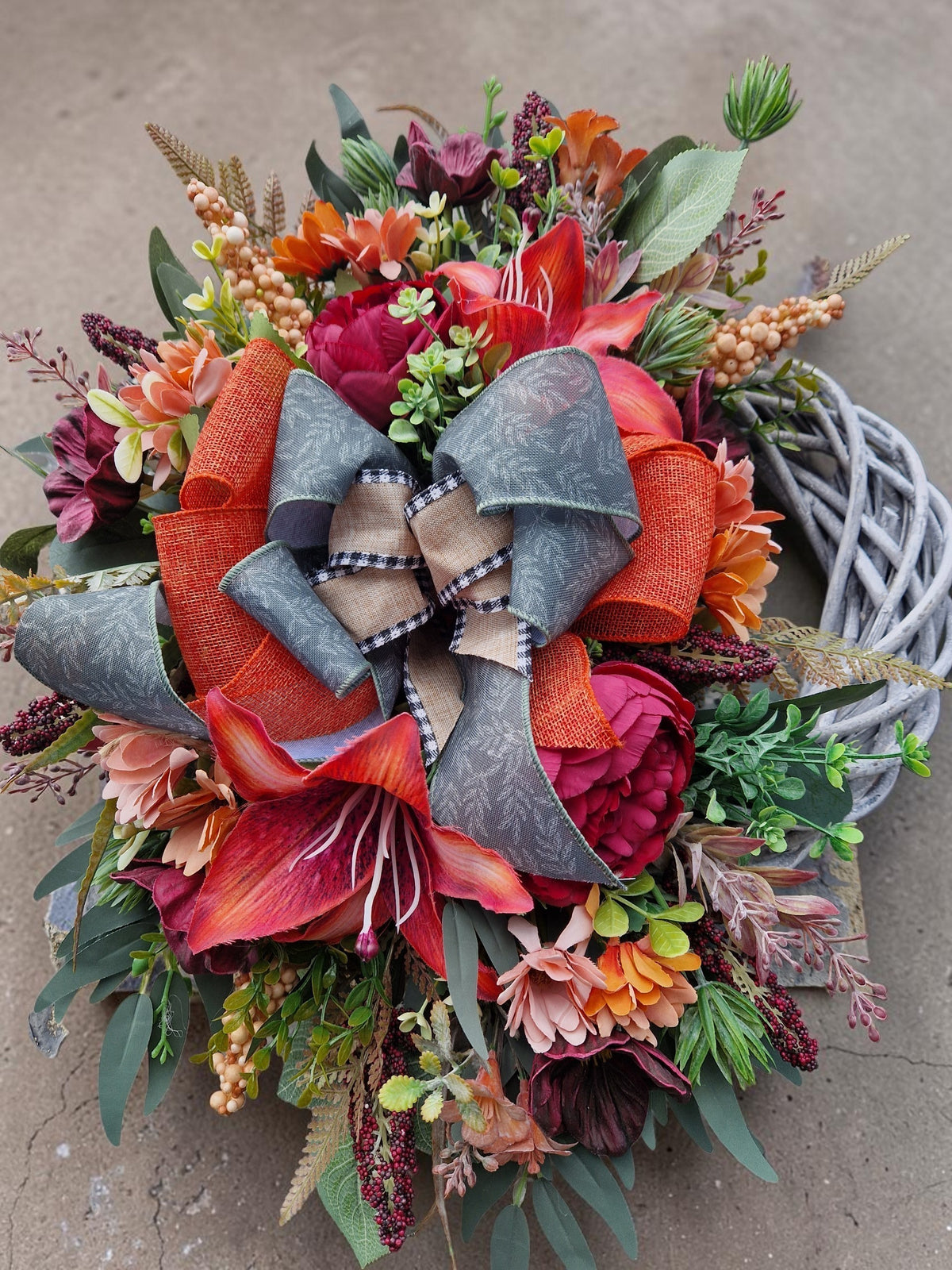 Flower door wreath