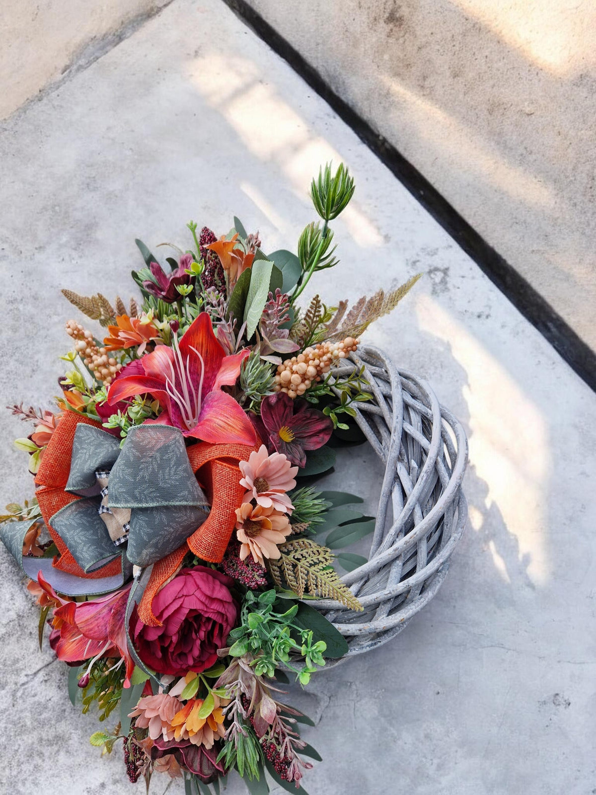 Flower door wreath