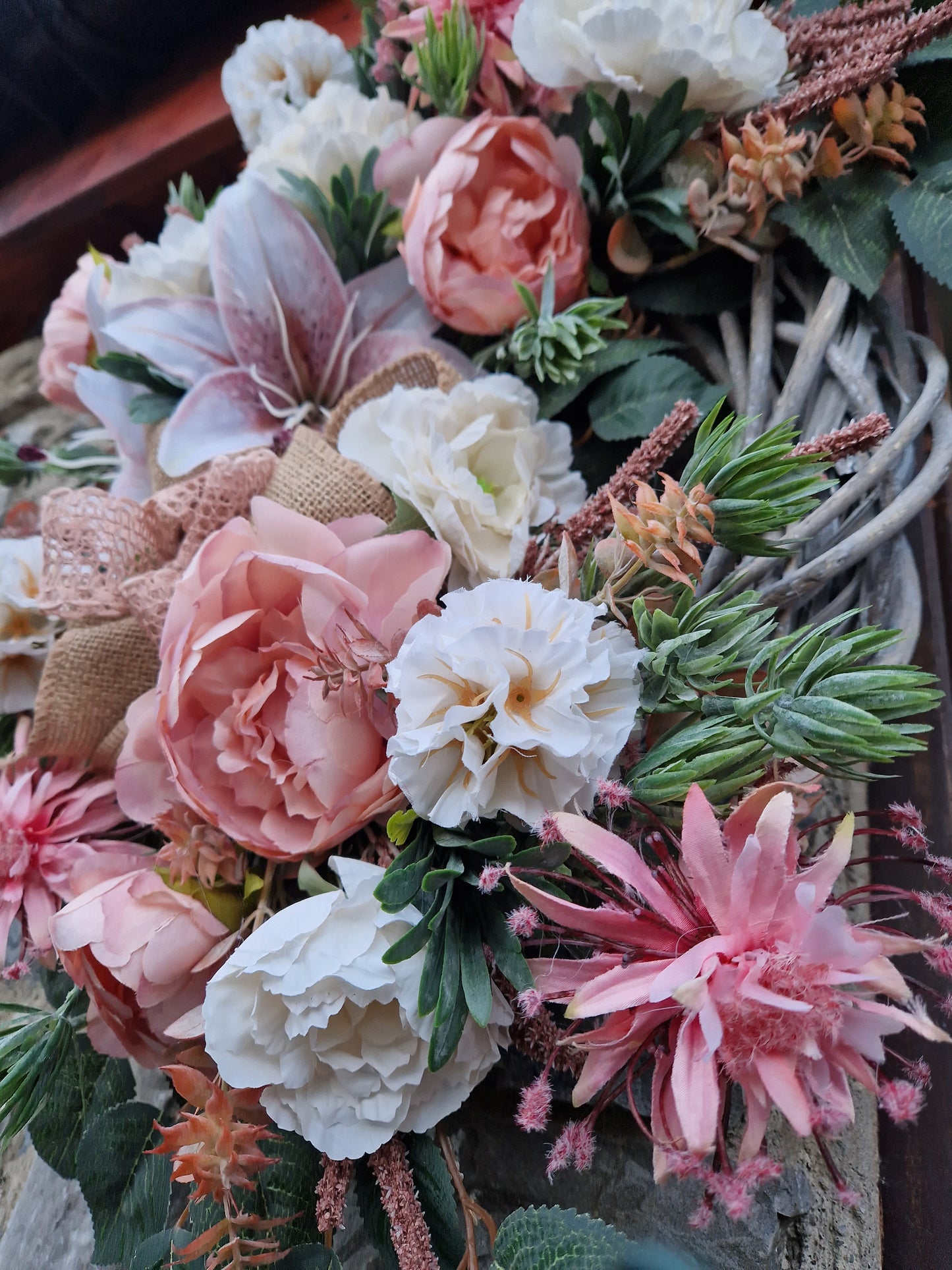 Flower door wreath