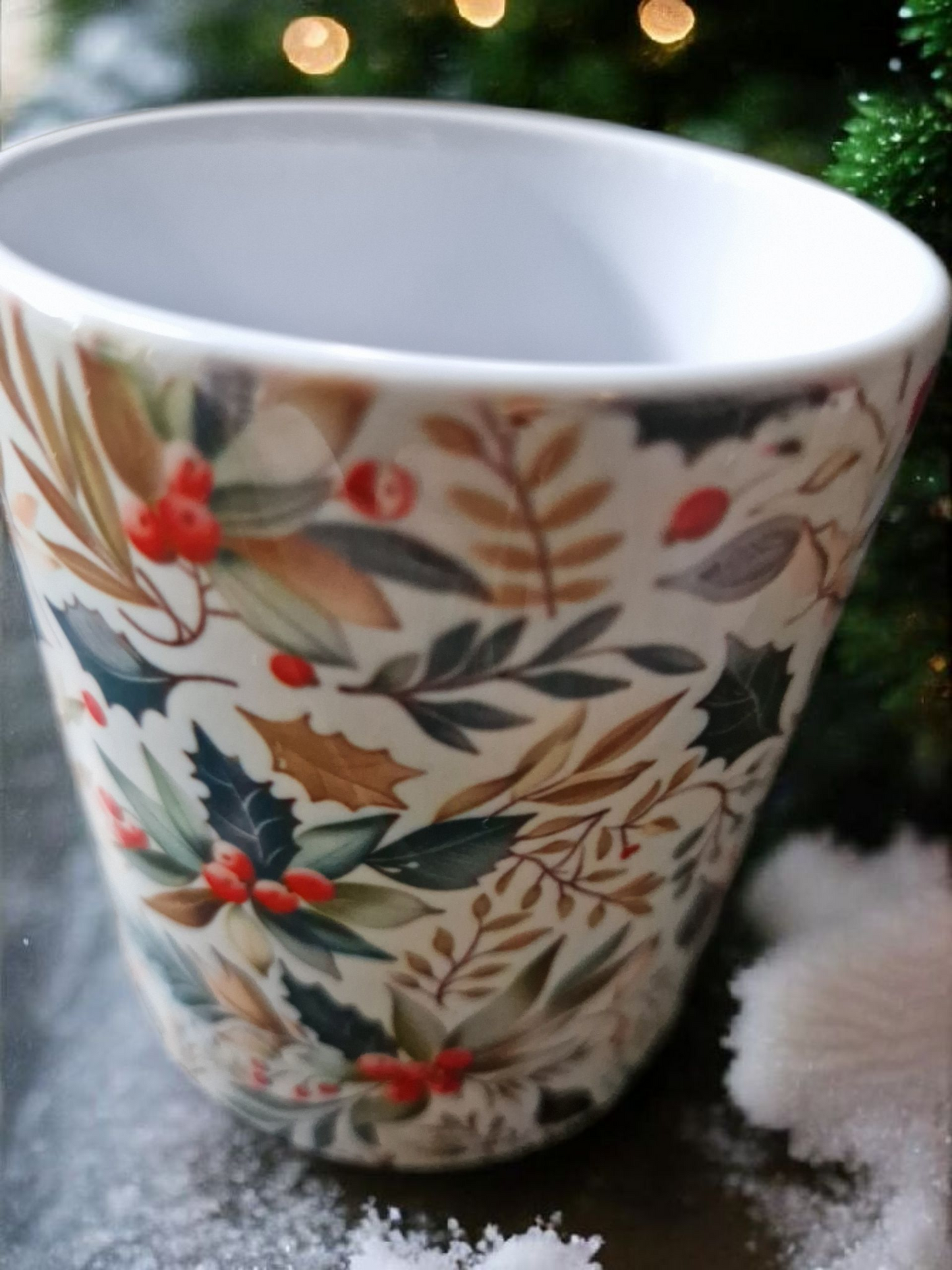 Holy berries Christmas mug