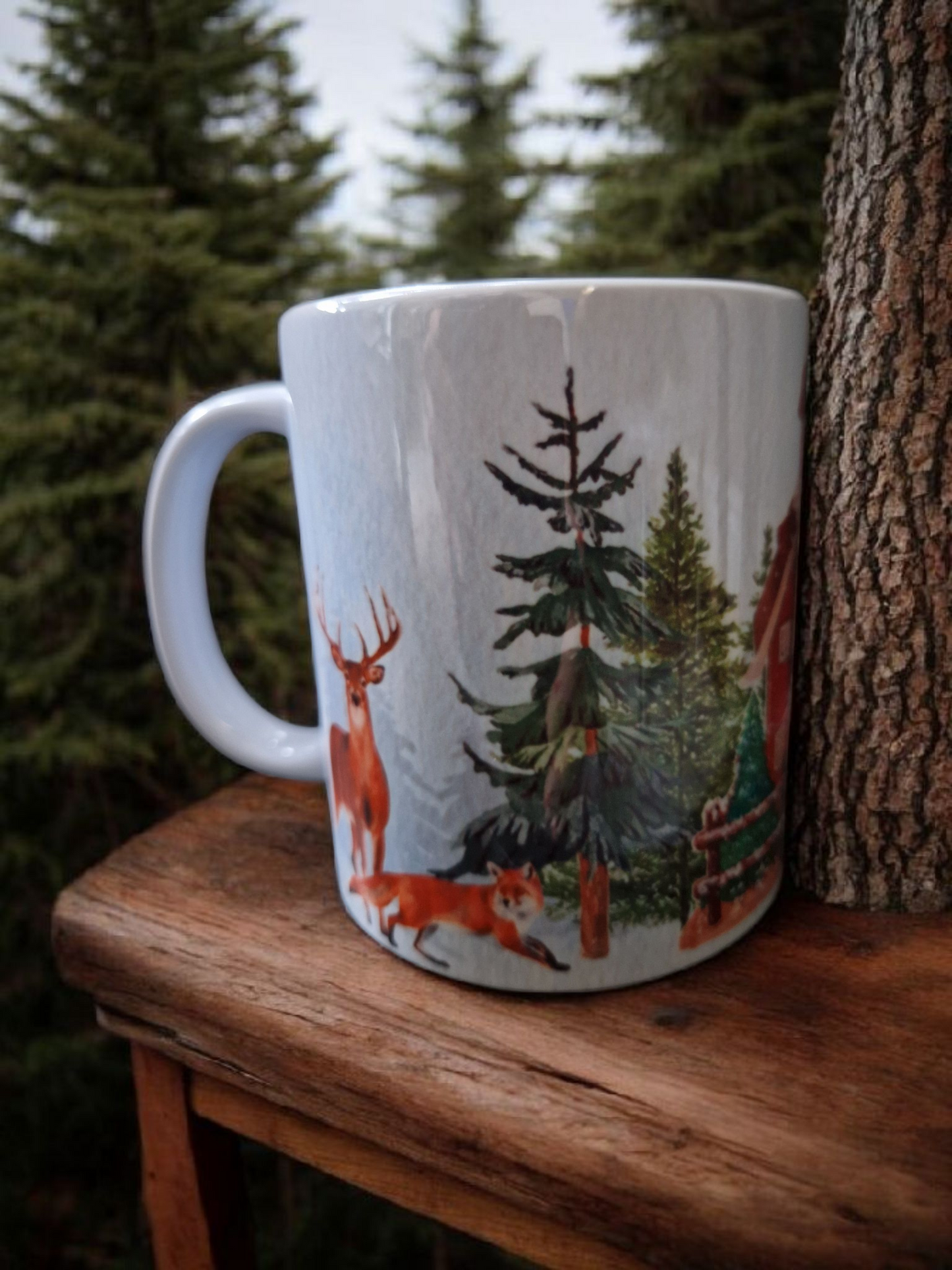Christmas scene mug