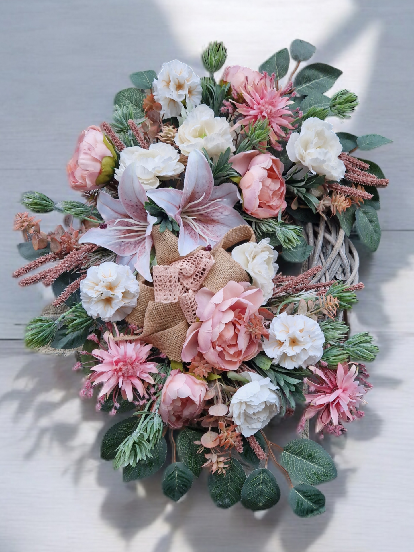 Flower door wreath