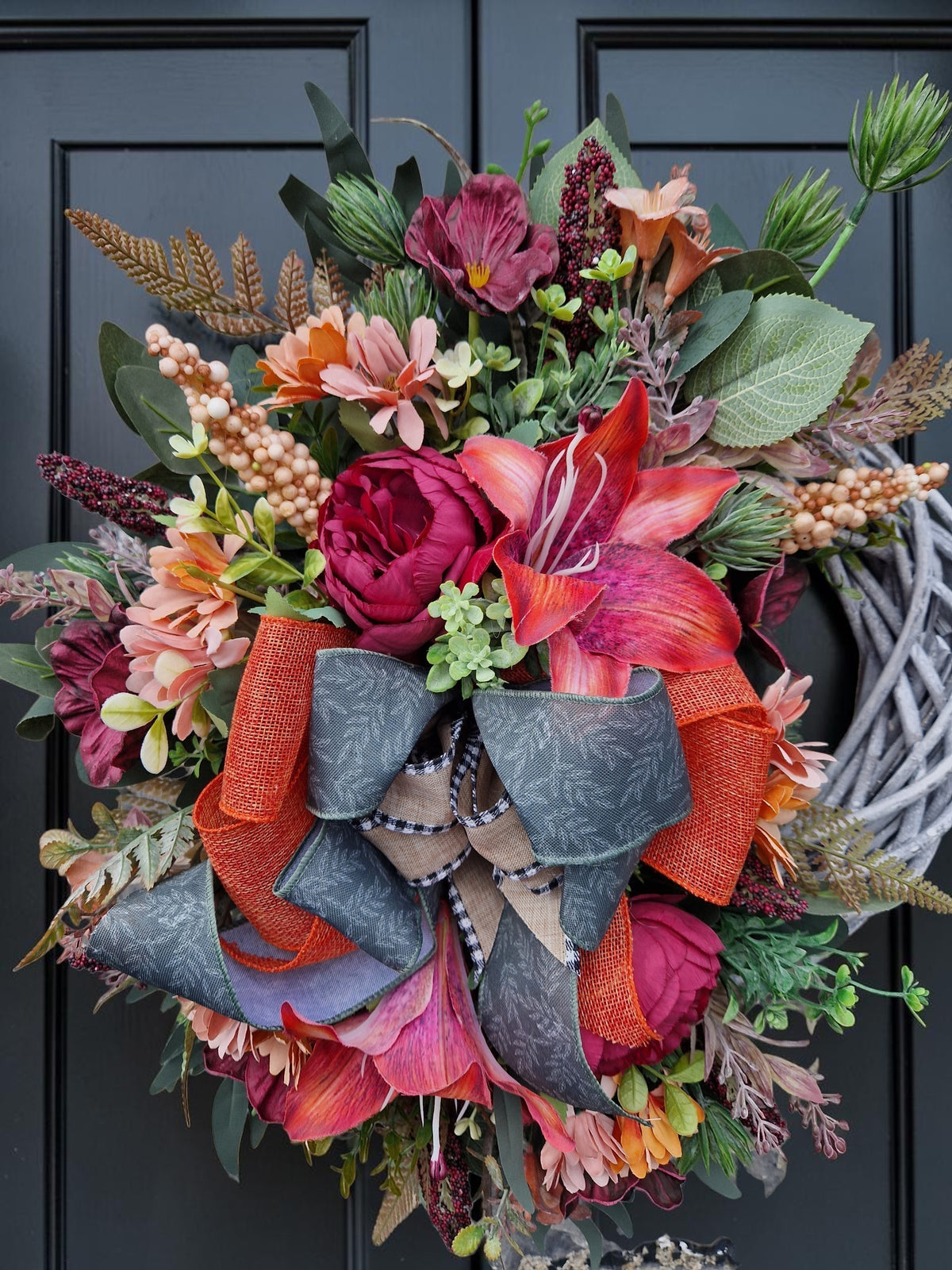 Flower door wreath