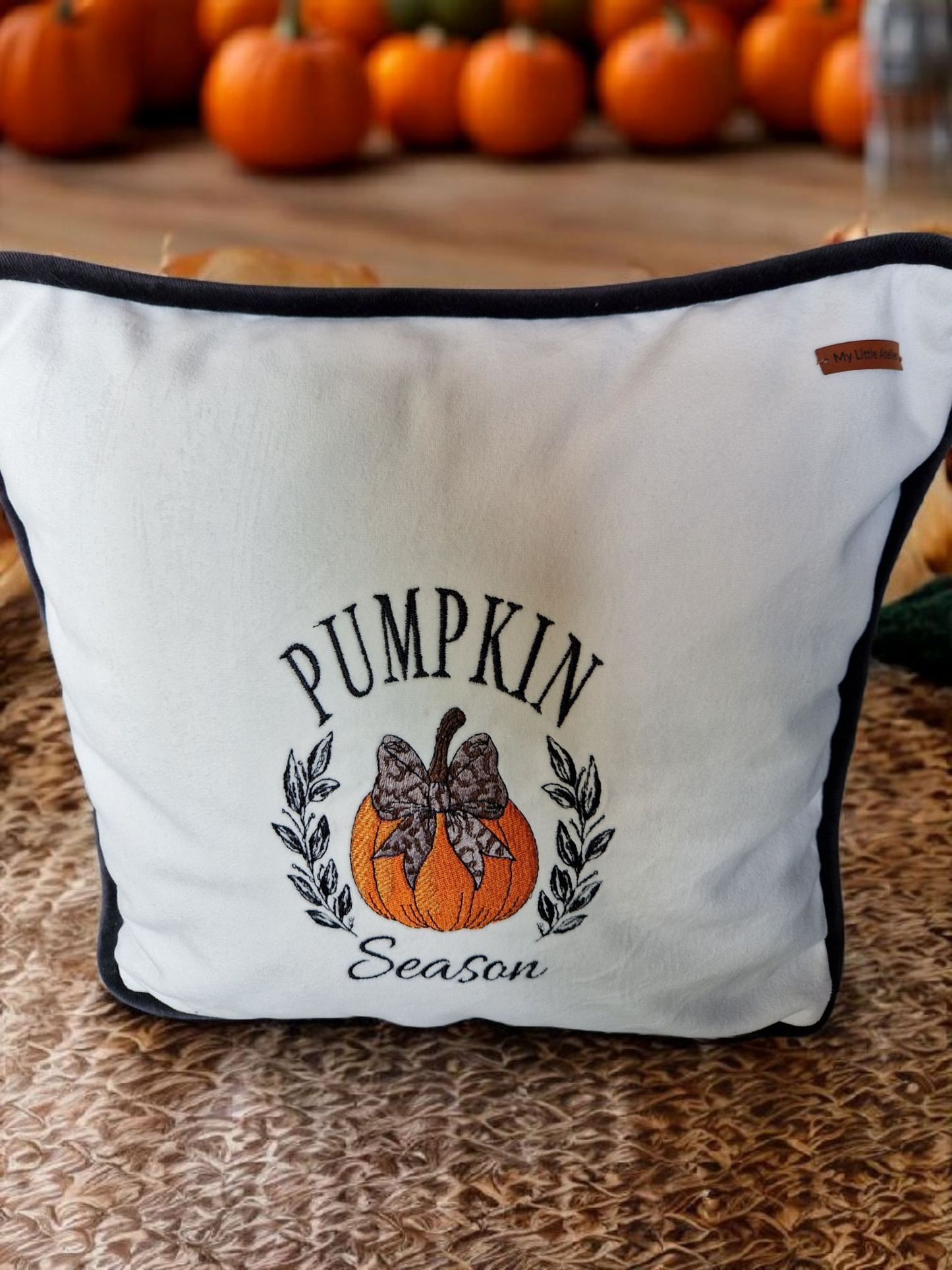 Embroidered Autumn Cushion