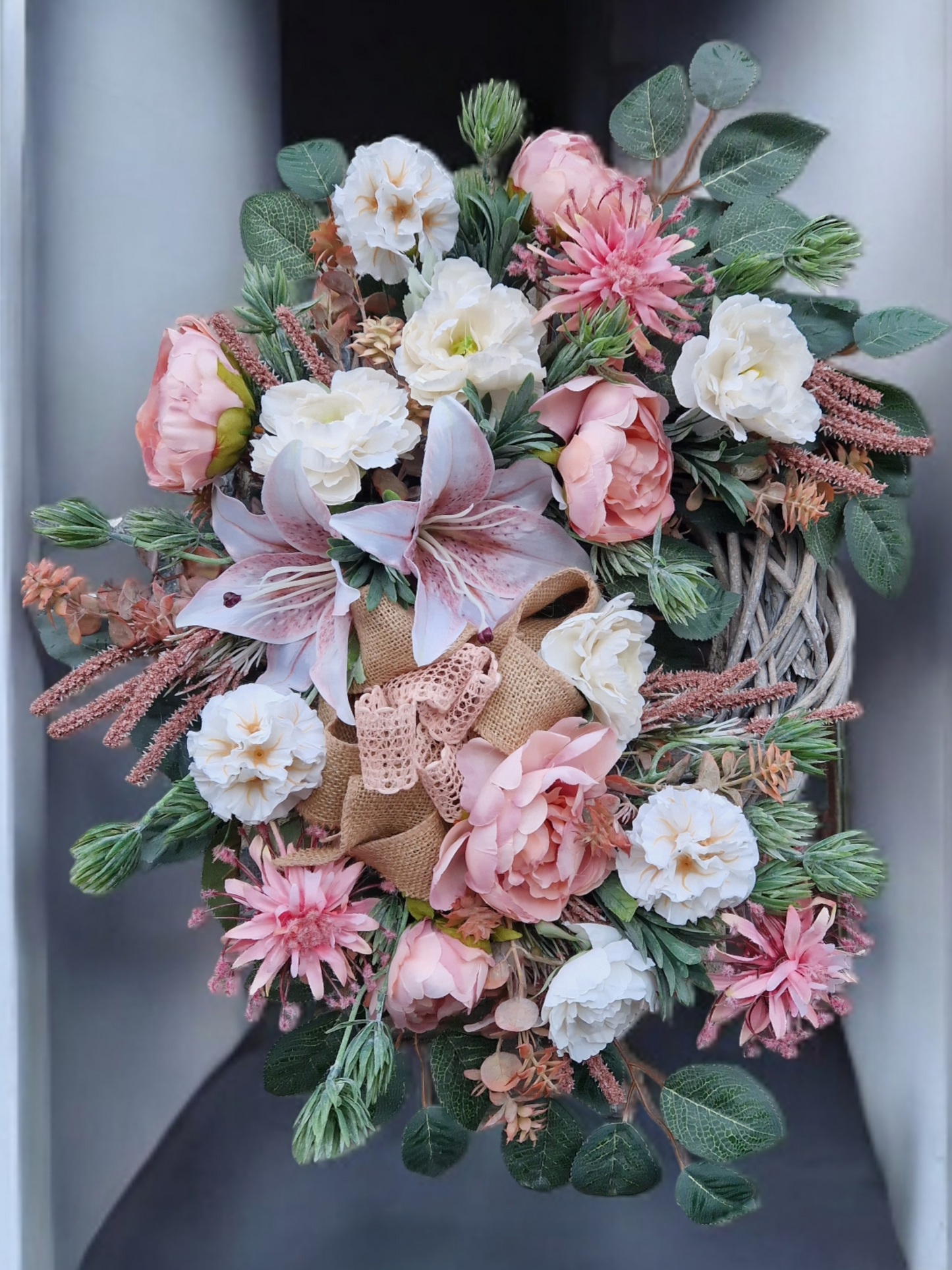 Flower door wreath