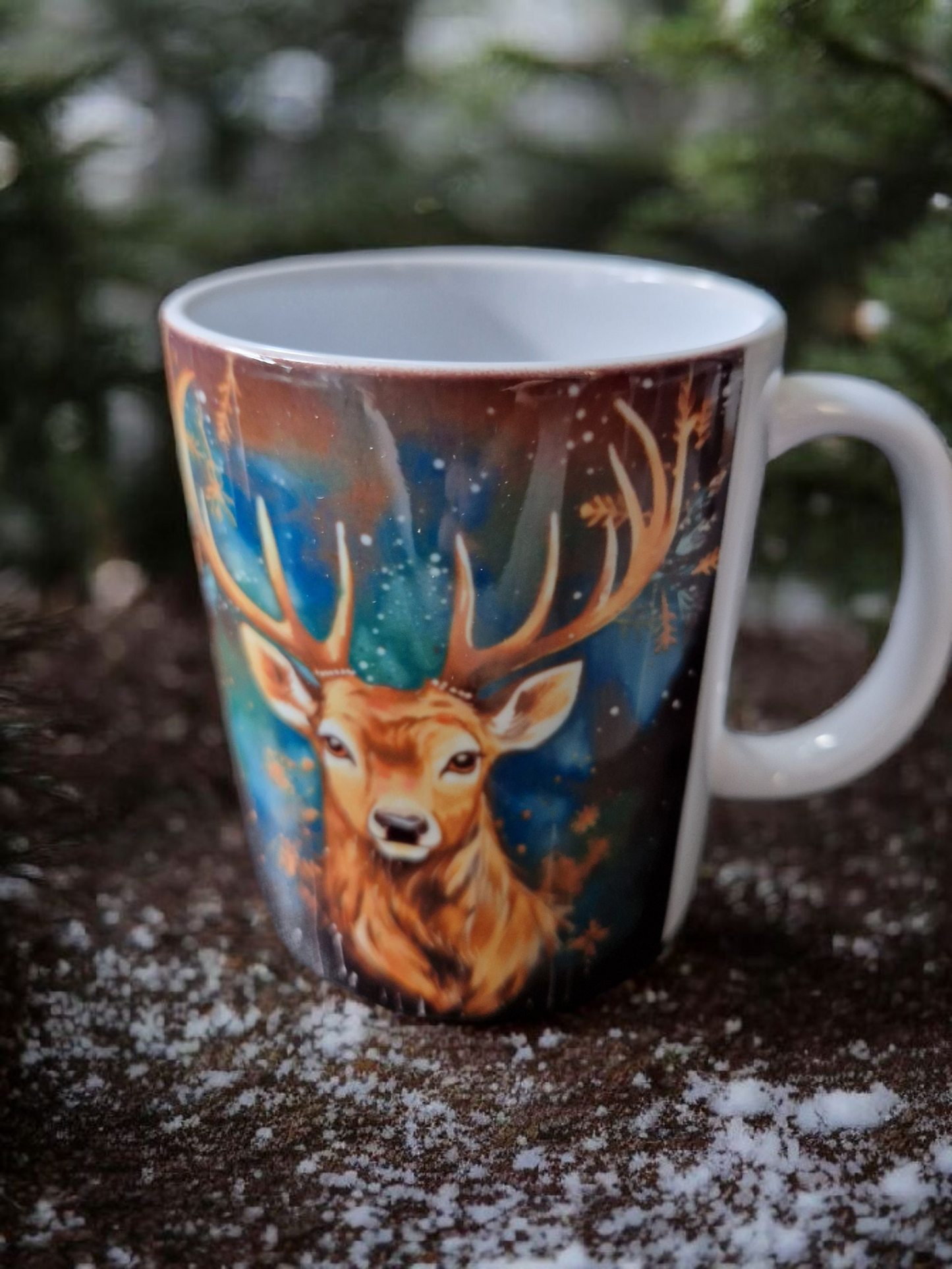 Christmas blue mugs gift box